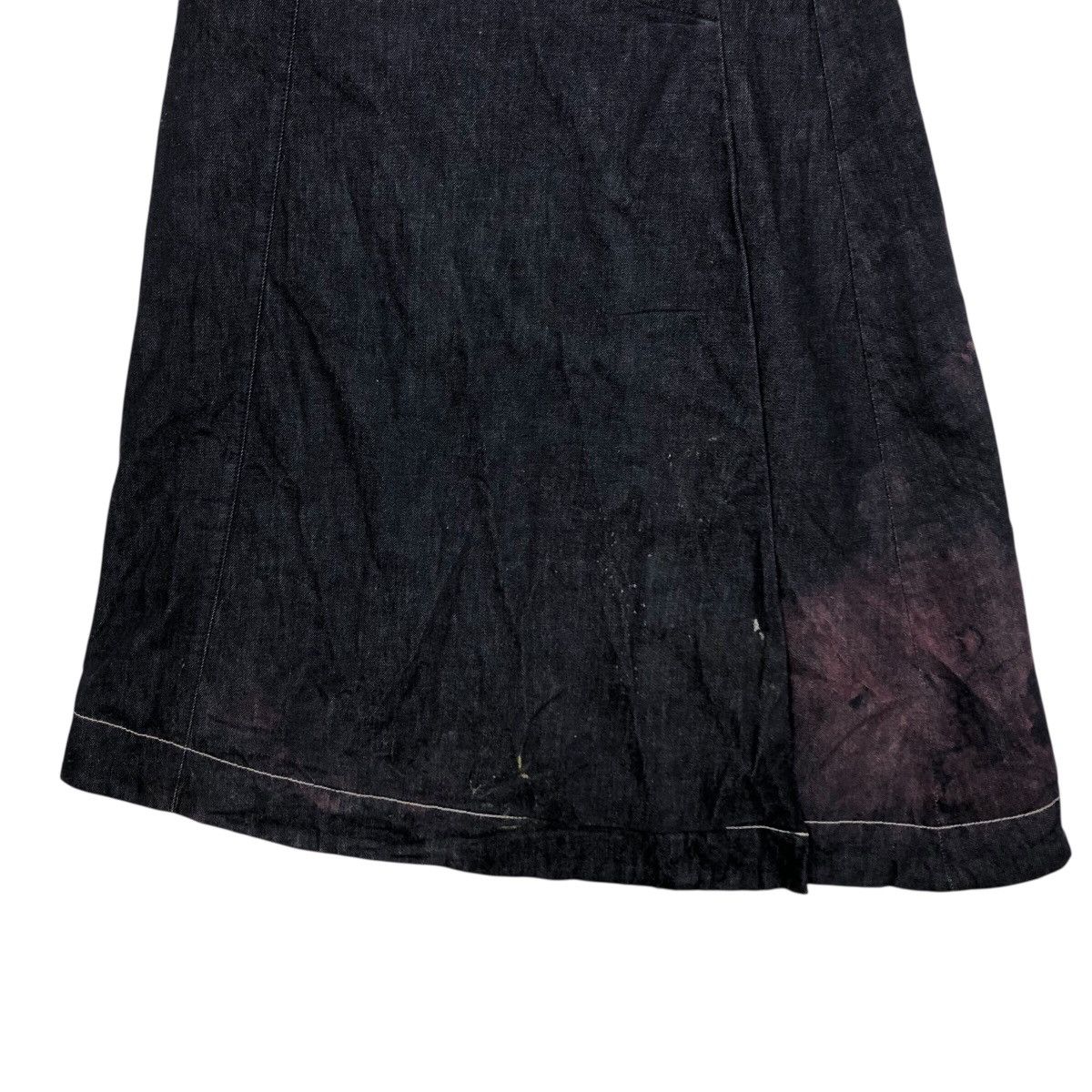 Japanese Brand 📌Acid Wash Design Punk Style Urvin Skirt Made in Japan Size 26" / US 2 / IT 38 - 6 Thumbnail