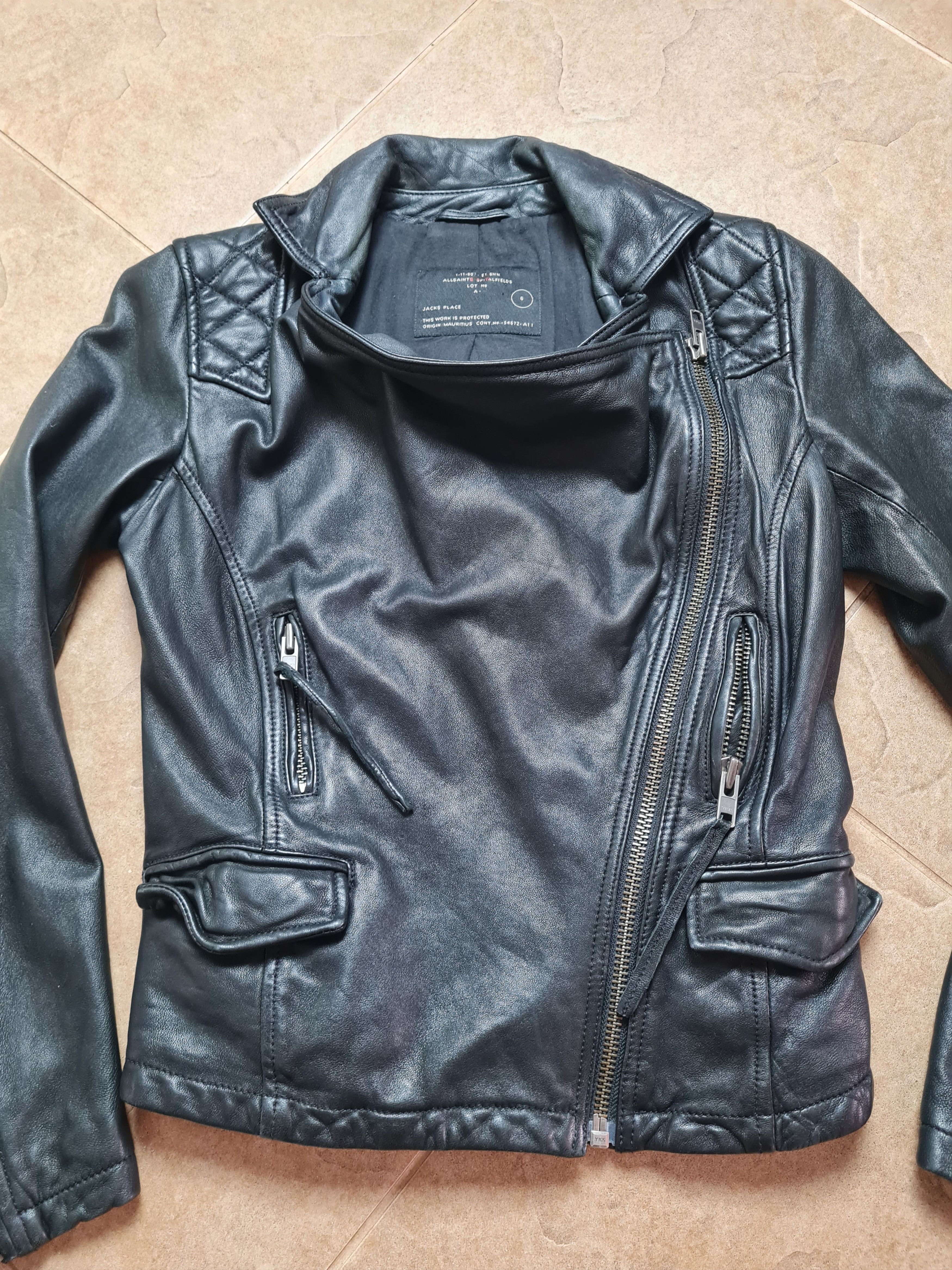 Allsaints VINTAGE ALL SAINTS STANTON LEATHER JACKET BLACK SIZE 6 Size M / US 6-8 / IT 42-44 - 13 Thumbnail