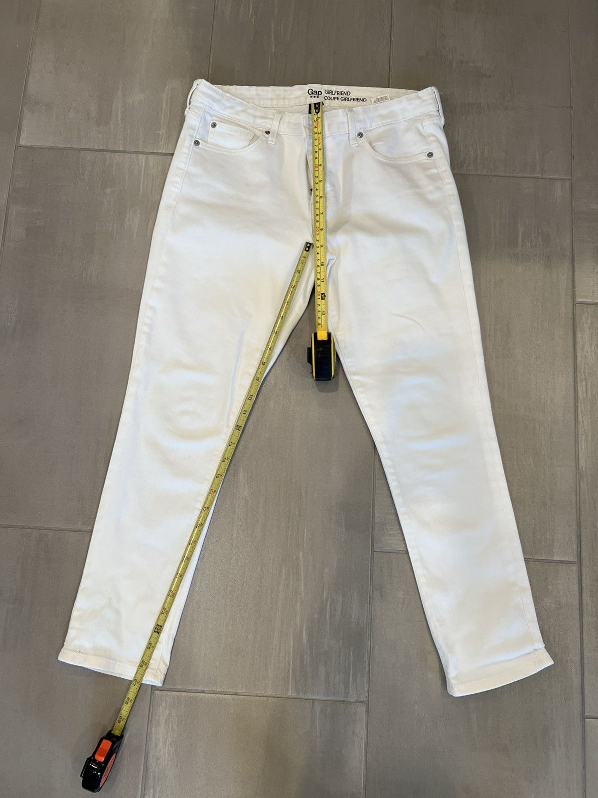Gap GAP Girlfriend White Jeans Size 10 Size 32" / US 10 / IT 46 - 6 Thumbnail