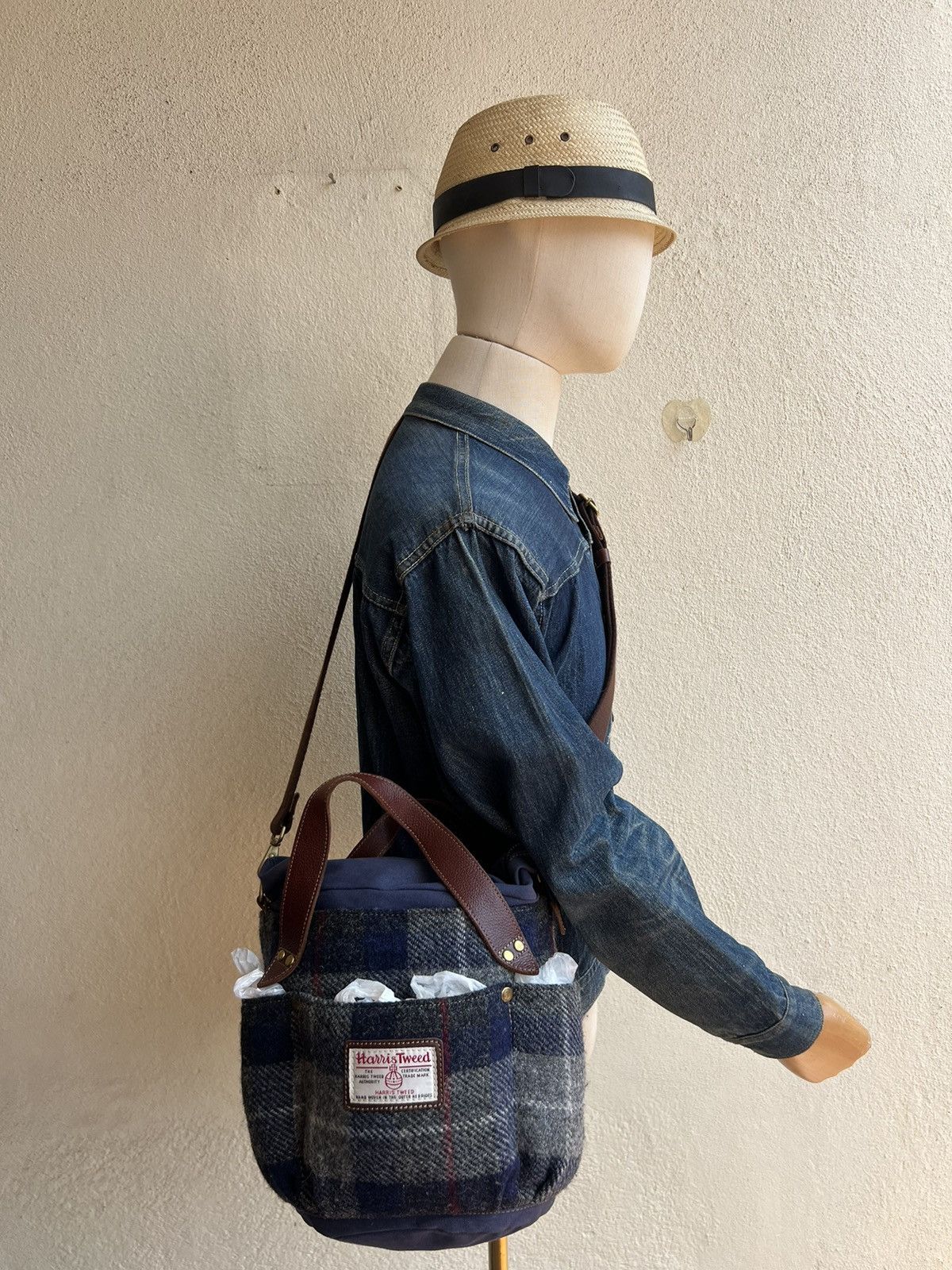 Harris Tweed Folna Japan X Harris Tweed Multi Pocket 2 Way Bag Size ONE SIZE - 1 Thumbnail