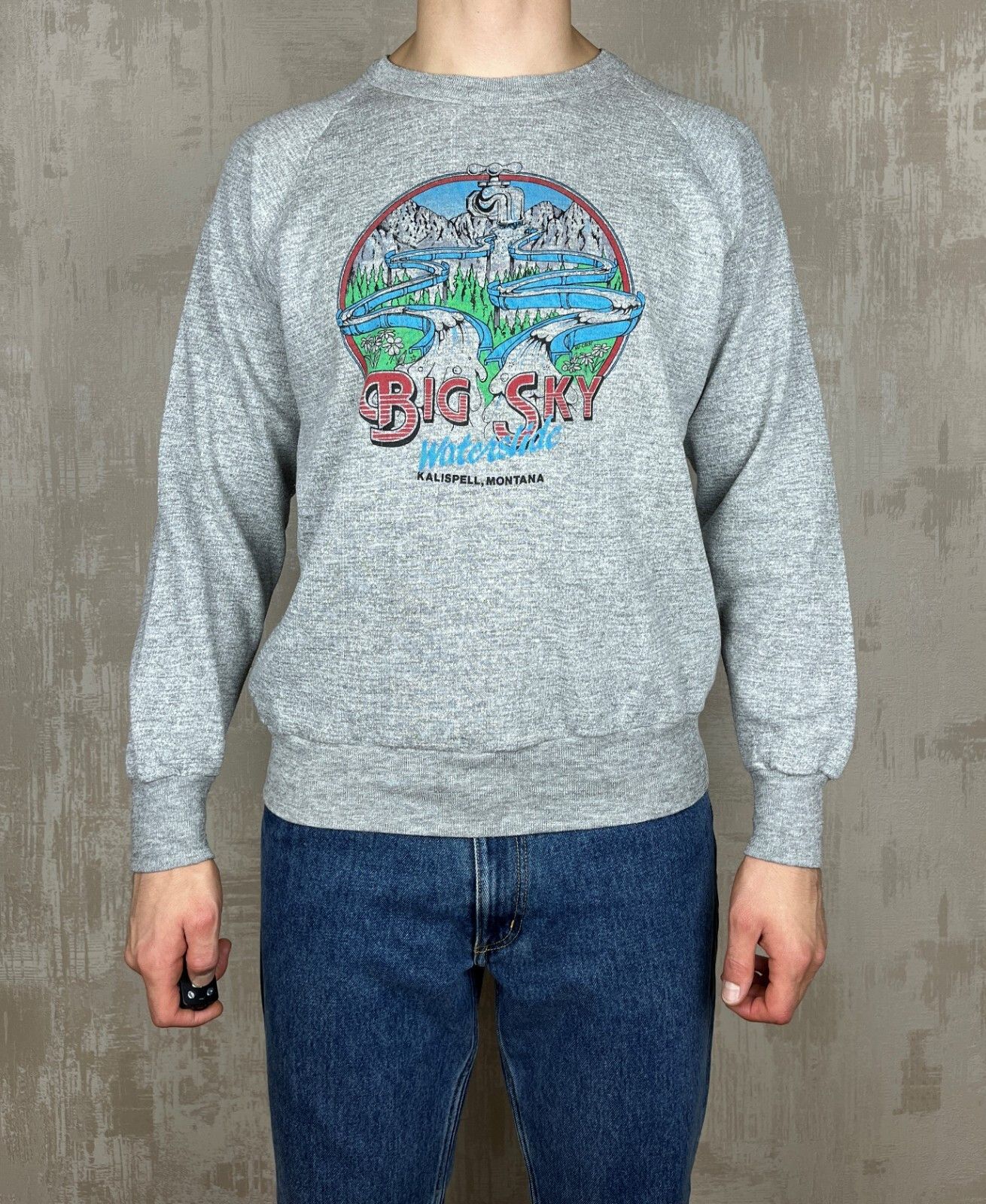 Vintage Vintage Big Sky Waterslide Kalispell Montana Sweatshirt Size US XL / EU 56 / 4 - 2 Thumbnail