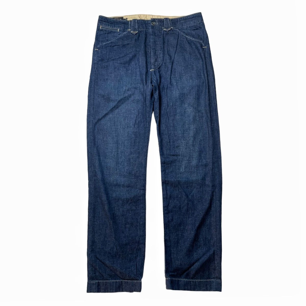 Polo Ralph Lauren × RRL Ralph Lauren × Ralph Lauren Double RL RRL Denim Indigo Linen Cotton Blend Trousers pants Size US 31 - 1 Thumbnail