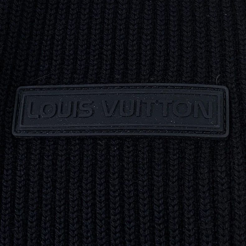 Louis Vuitton Louis Vuitton Black checked logo wool zip knit jacket Size US M / EU 48-50 / 2 - 5 Thumbnail