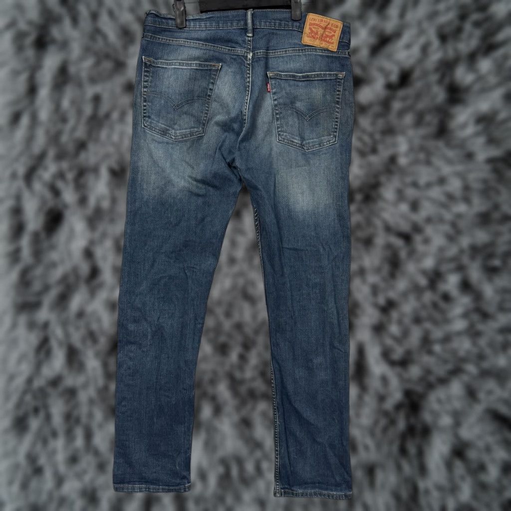 Levi's Levi's Jeans Mens 34x34 Blue Slim Straight Fit Stretch Denim Zip Fly Classic Straight Leg Size US 34 / EU 50 - 1 Thumbnail