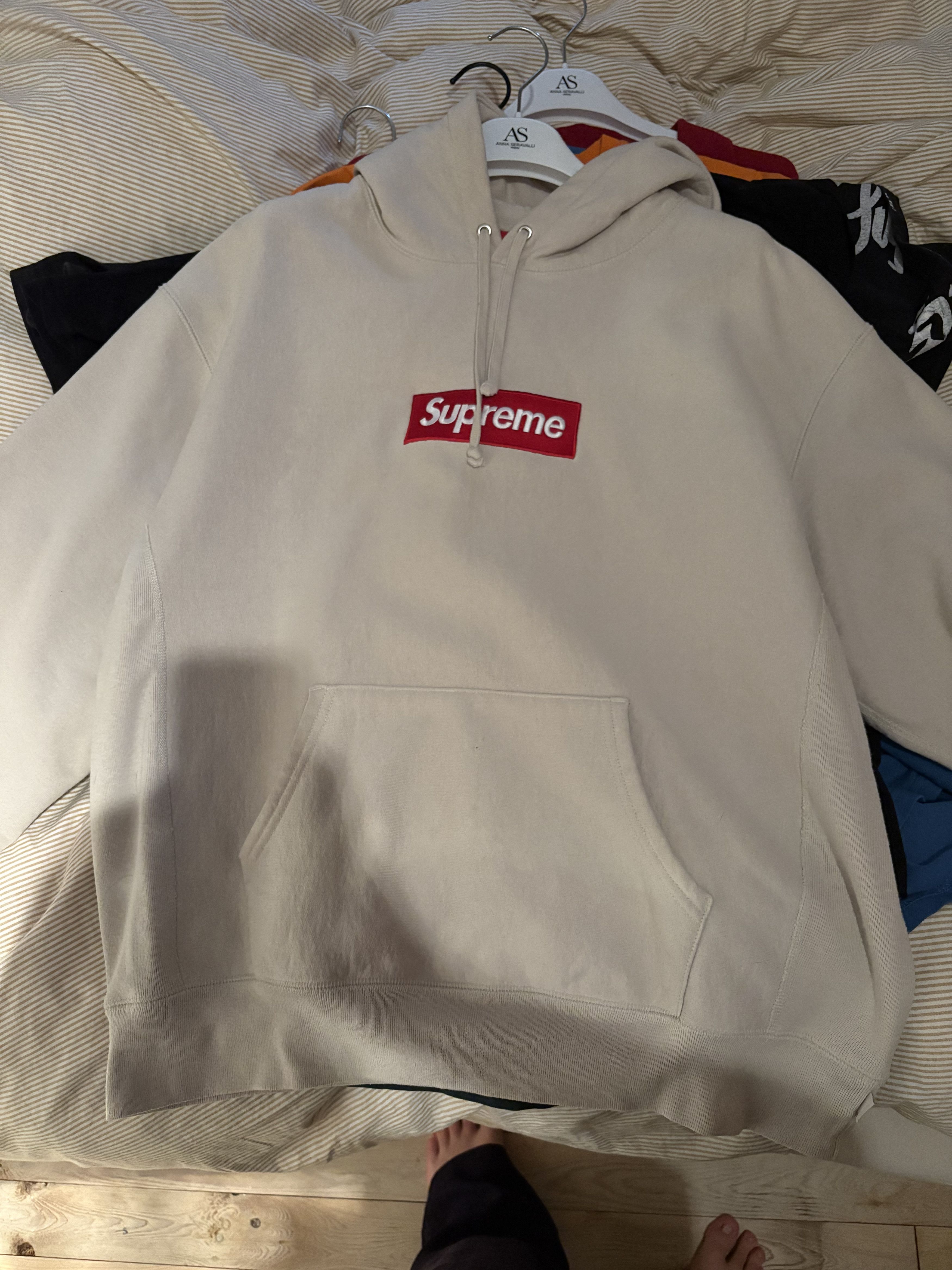 Supreme Supreme Box Logo Hoodie STONE Fall/Winter FW 2024 | Grailed