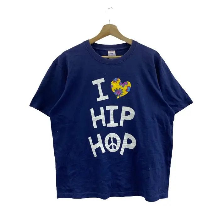 Vintage Vtg I LOVE HIP HOP Music Festival Wutang Nas Run Dmc Tee Size L / US 10 / IT 46 - 1 Thumbnail