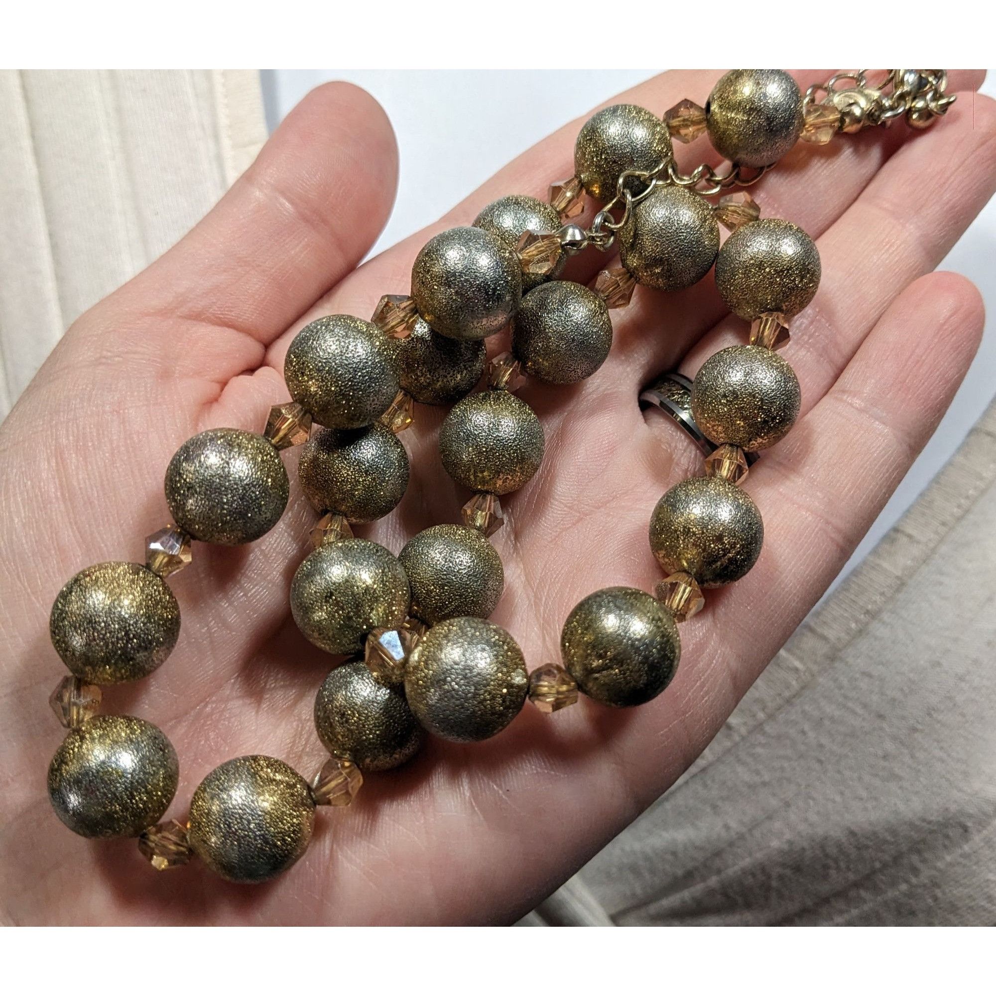Other Charming Charlie Glitter Ball Glam Silver And Gold Tone Bead Size ONE SIZE - 6 Thumbnail