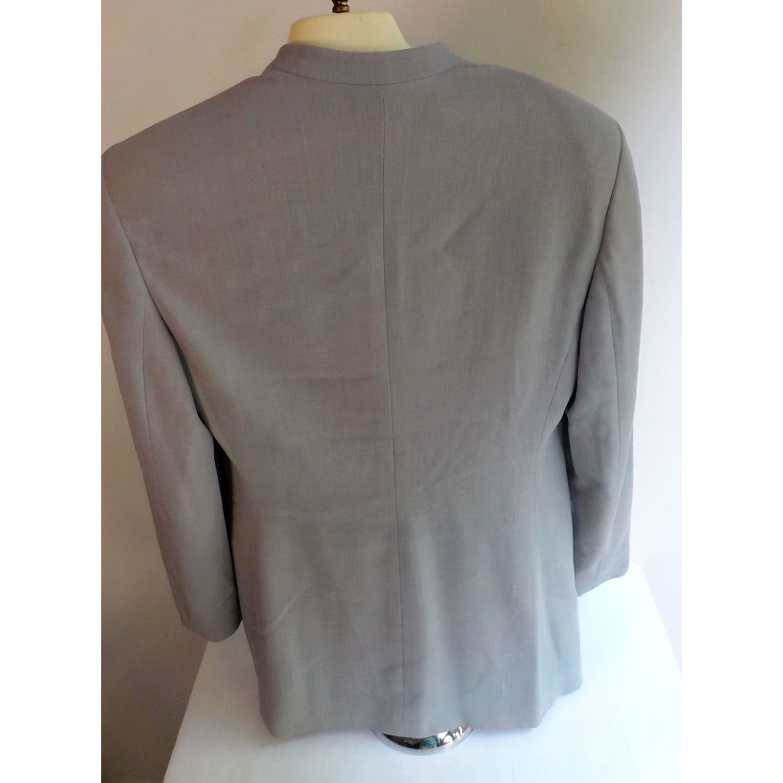 Emporio Armani Emporio Armani 1 Button Blazer 100% Virgin Wool Gray Blazer Women Regular Size 12 100% Wool 42 US 12 Gray Mens Womens Girls Boys Size XL / US 12-14 / IT 48-50 - 4 Thumbnail