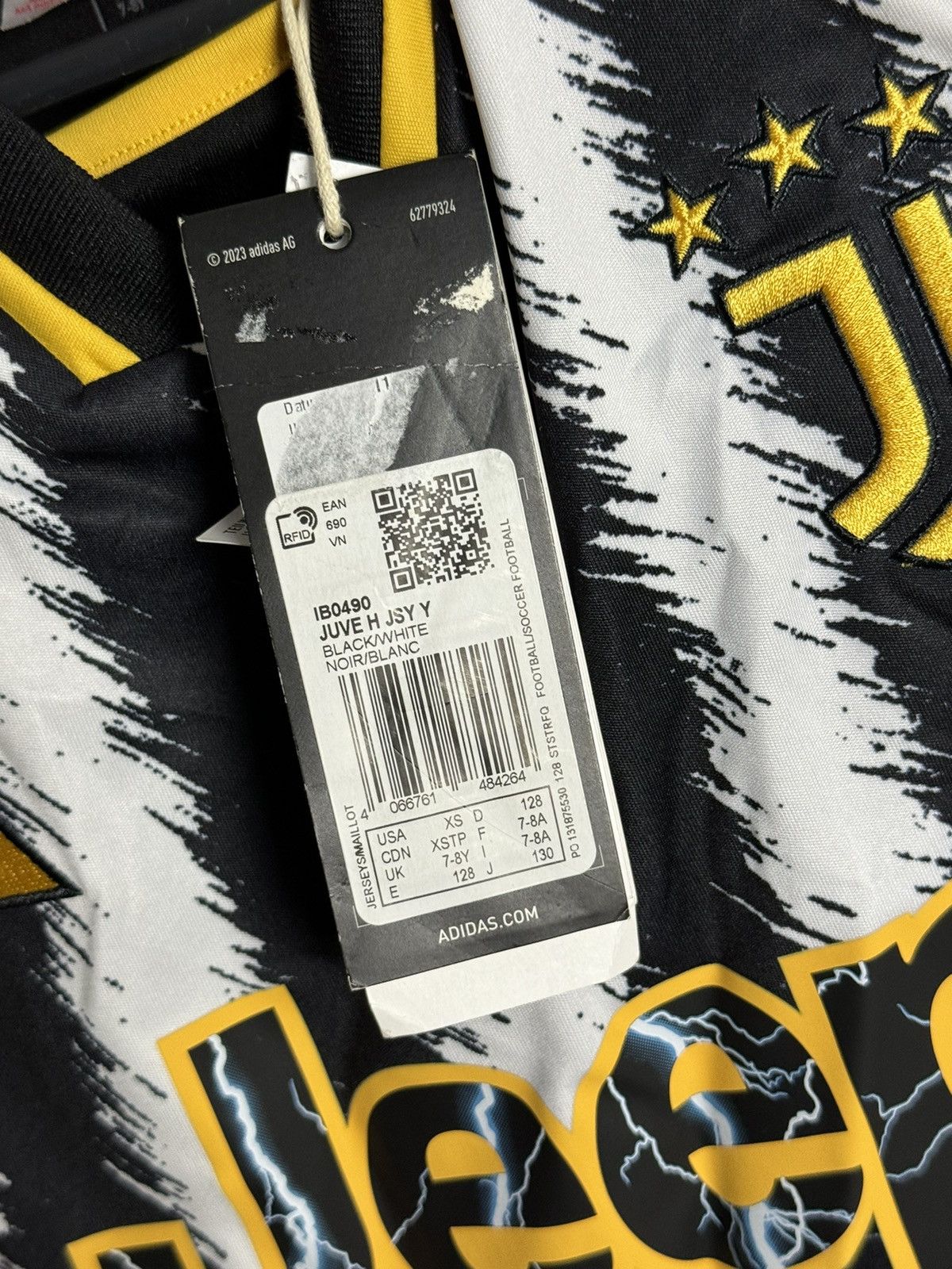 Adidas KIDS Juventus 23/24 Home Pogba Football Jersey T-Shirt Size US XS / EU 42 / 0 - 11 Thumbnail