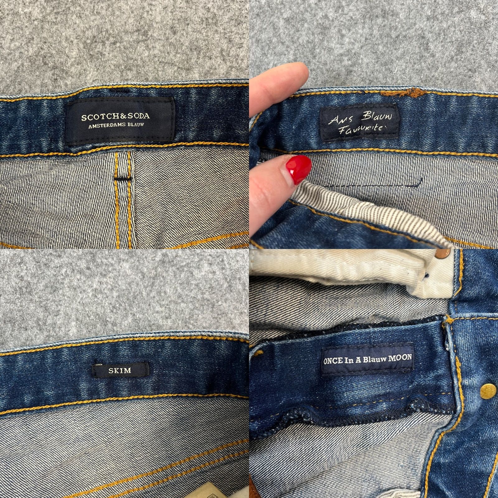 Scotch & Soda Scotch & Soda Jeans Slim Skinny 32 Mid Wash Blue 5-Pocket Denim Stretch Regular Men Mens Jeans Size US 32 / EU 48 - 8 Thumbnail