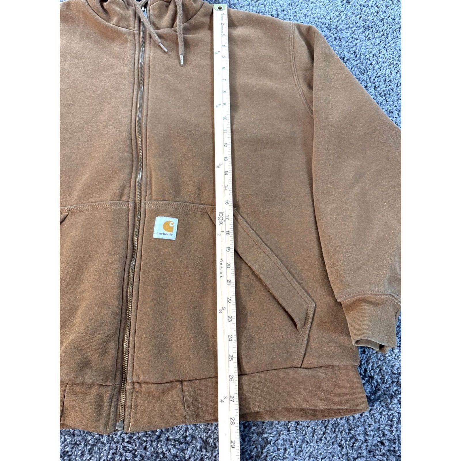 Carhartt Carhartt Hoodie Mens L Orange Full Zip Thermal Heavyweight Hooded Pockets Zipper 90s Grunge Outdoor Logo Long Sleeve Fall Winter Spring 104078-B00 Size US L / EU 52-54 / 3 - 2 Thumbnail