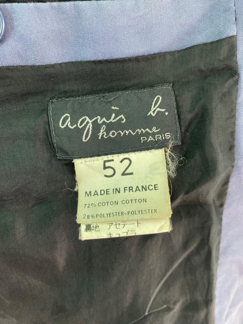 Vintage × agnes b. Vtg 90s Agnes B Homme blazer jacket button up Size US L / EU 52-54 / 3 - 5 Thumbnail