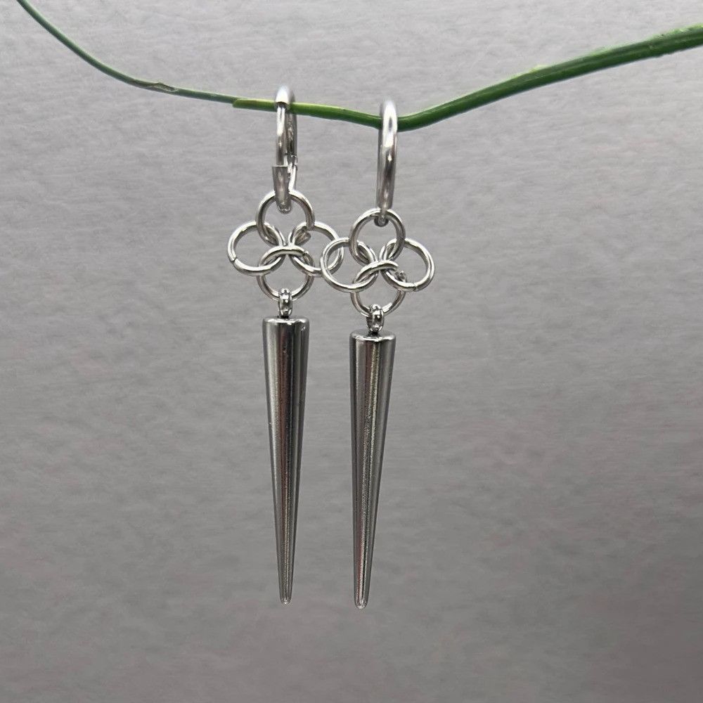 Jewelry Long Spike Hoop Earrings Size ONE SIZE - 1 Thumbnail