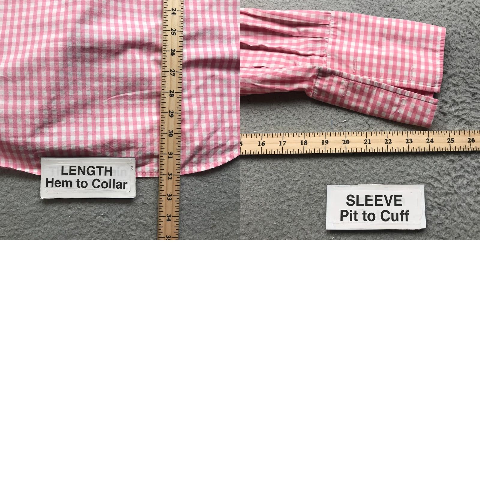 Hudson Harvie & Hudson Shirt Long Sleeve Button-Up Men Large Gingham Check Pink Size 42R - 8 Thumbnail