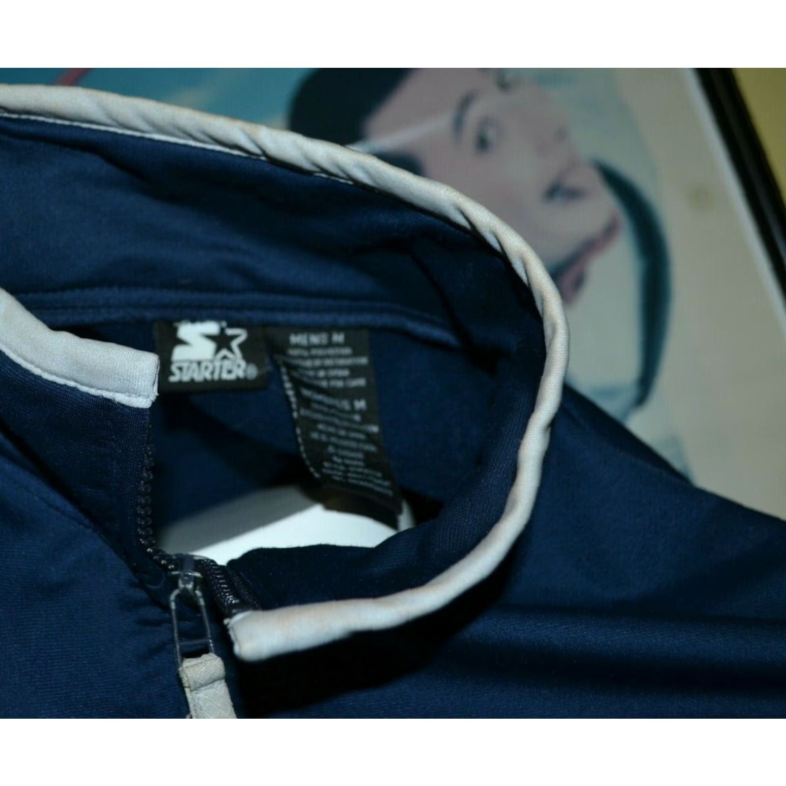 Starter VTG Starter Blue Track Jacket Medium Full Zip Athletic Men M Blue 90s 80s Shirt? Size US M / EU 48-50 / 2 - 5 Thumbnail