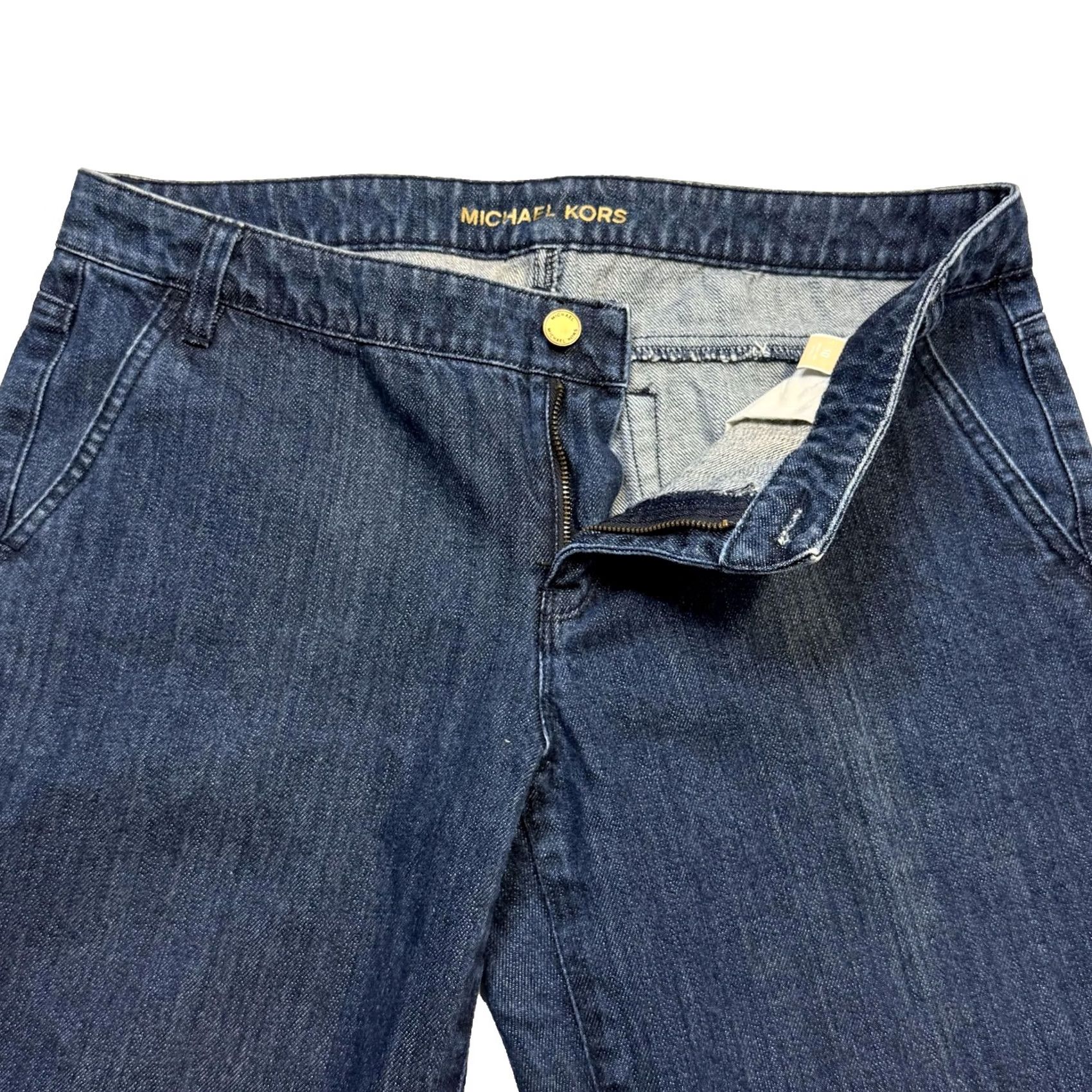 Michael Kors Michael Kors Jeans Womens 10 Blue Wide-Leg Mid Rise Denim Pockets 100% Cotton Size 32" / US 10 / IT 46 - 3 Thumbnail