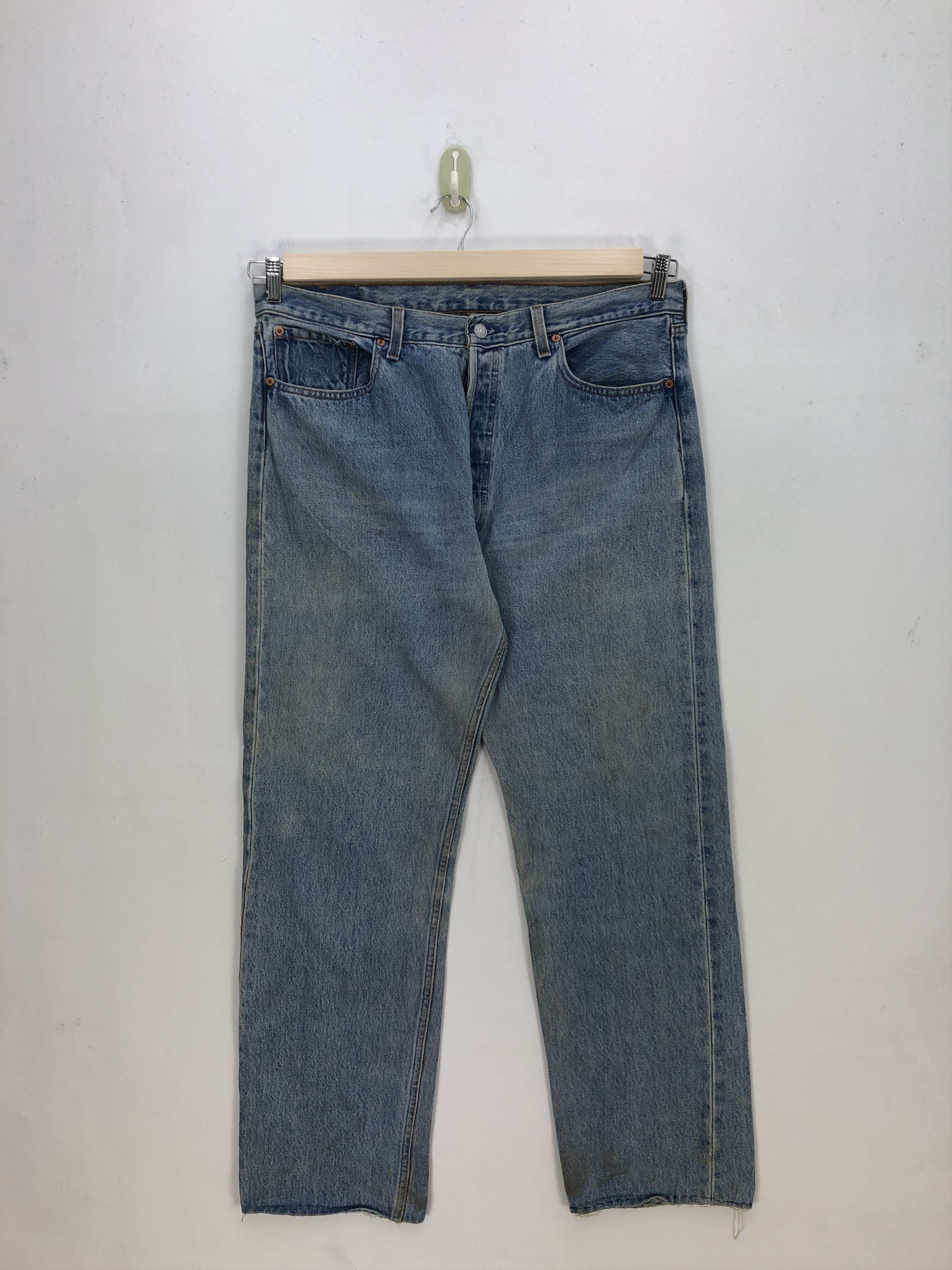 Levi's Vintage 90s Levis 501 Sunfaded Jeans Levi's Light Wash Denim Size US 36 / EU 52 - 1 Thumbnail
