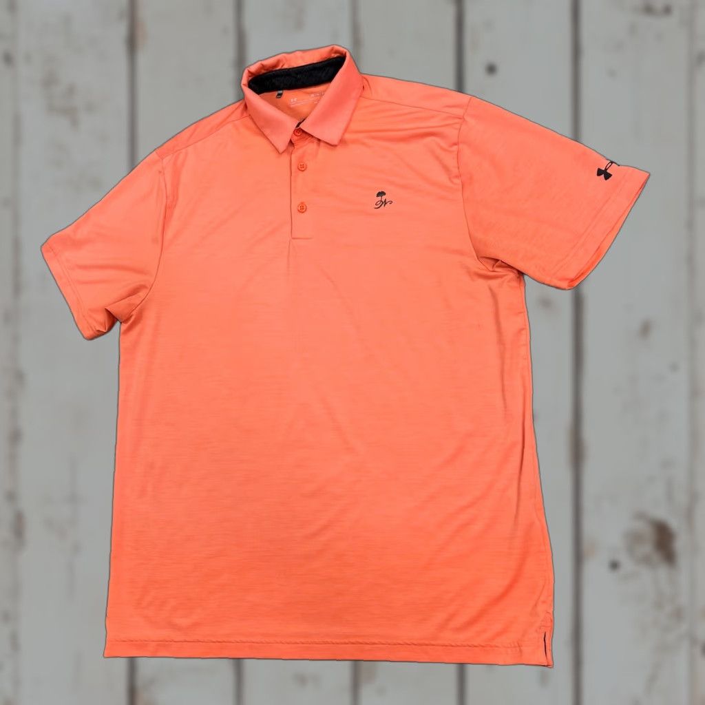 Under Armour Under Armour Polo Shirt Mens XL HeatGear Loose Orange Golf Stretch Embroidered Logo Chest Size US XL / EU 56 / 4 - 1 Thumbnail