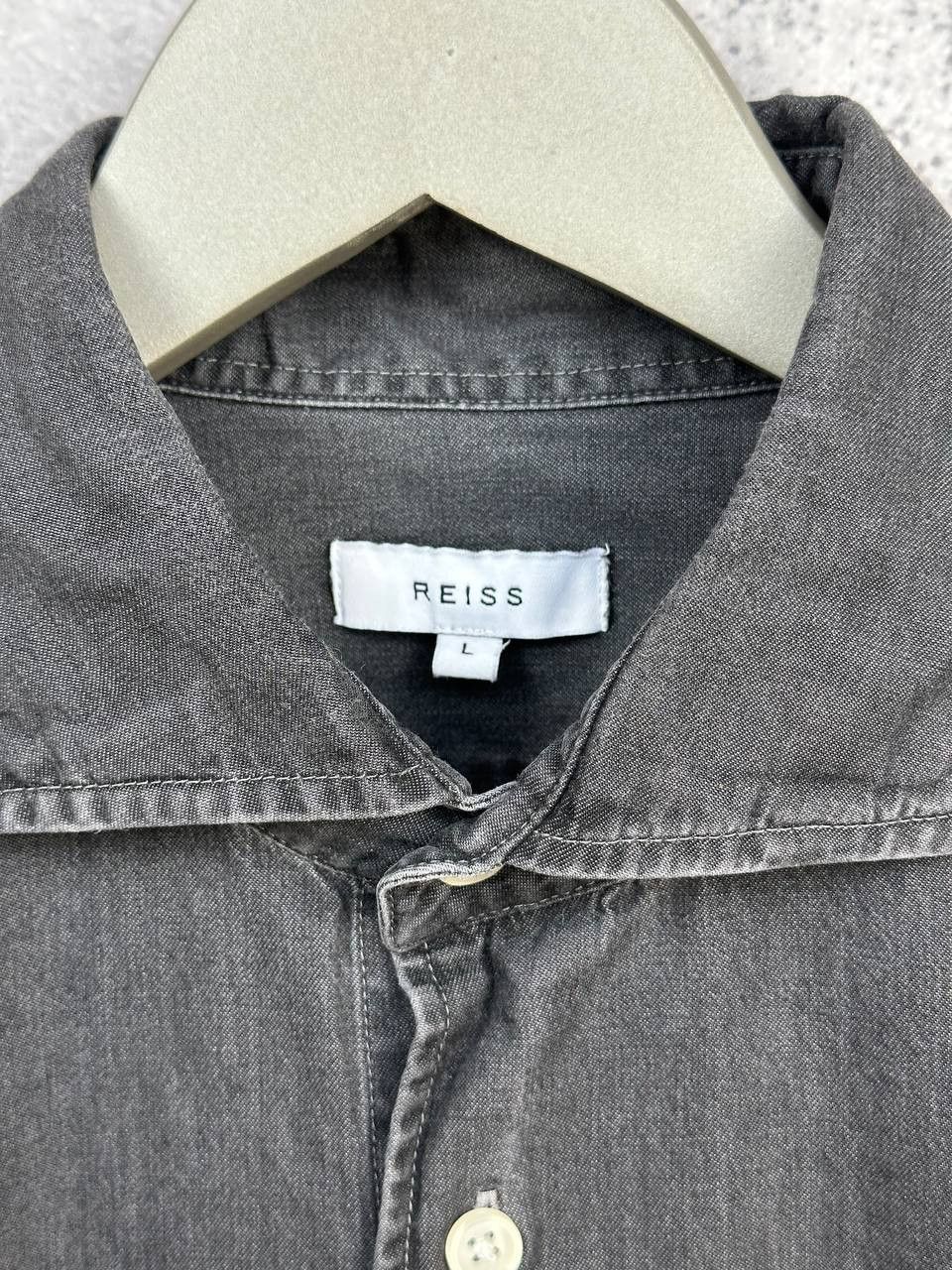 Reiss REISS Knight Dark Wash Denim Shirt Button Up Off-Duty Style Size US L / EU 52-54 / 3 - 10 Thumbnail