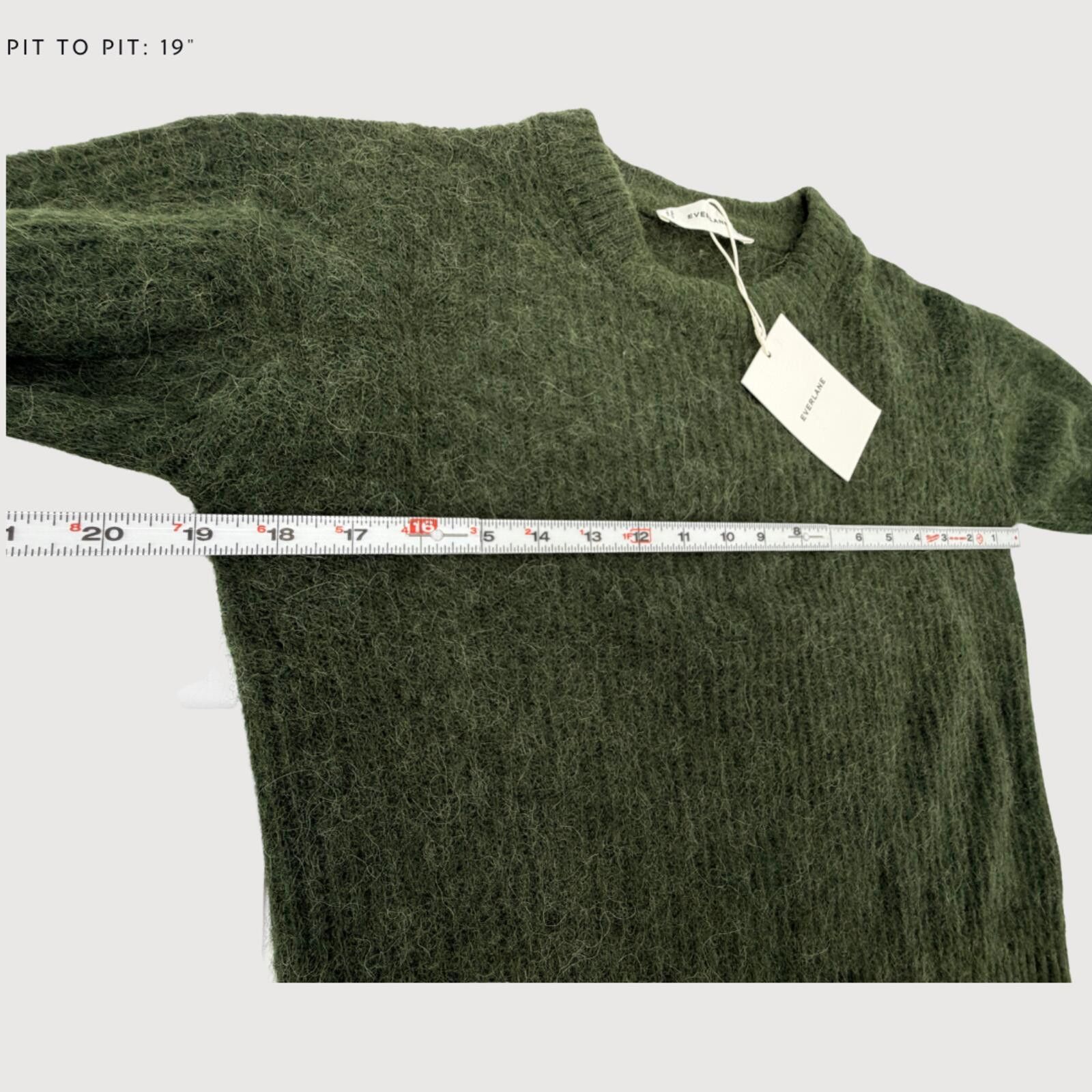 Everlane Everlane Alpaca Cocoon Crew Sweater Olive XXS NWT Size XXS / US 00 / IT 34 - 7 Thumbnail