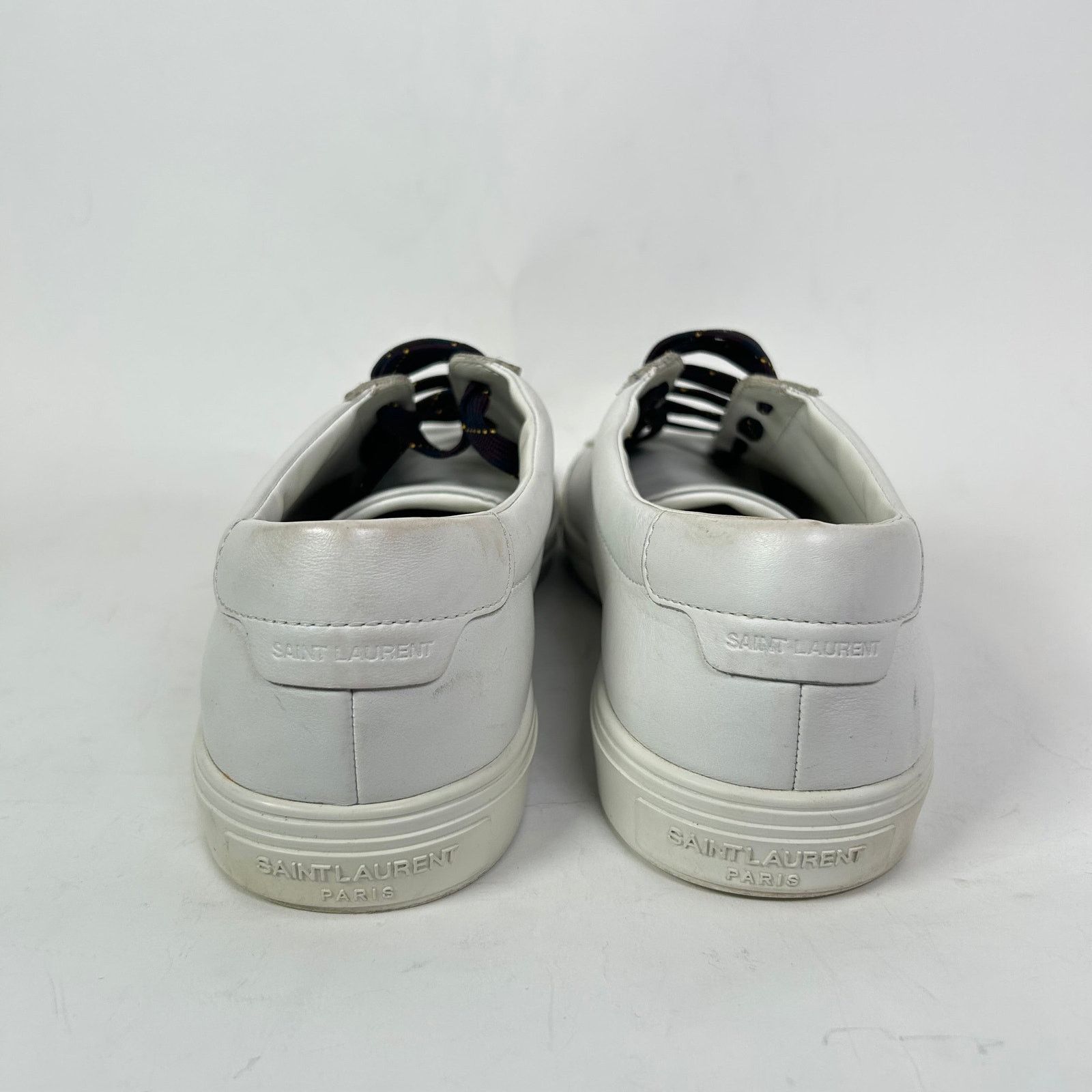 Saint Laurent Paris Saint Laurent White Andy Leather Low-Top Sneaker Size 42 Size US 9 / EU 42 - 3 Thumbnail