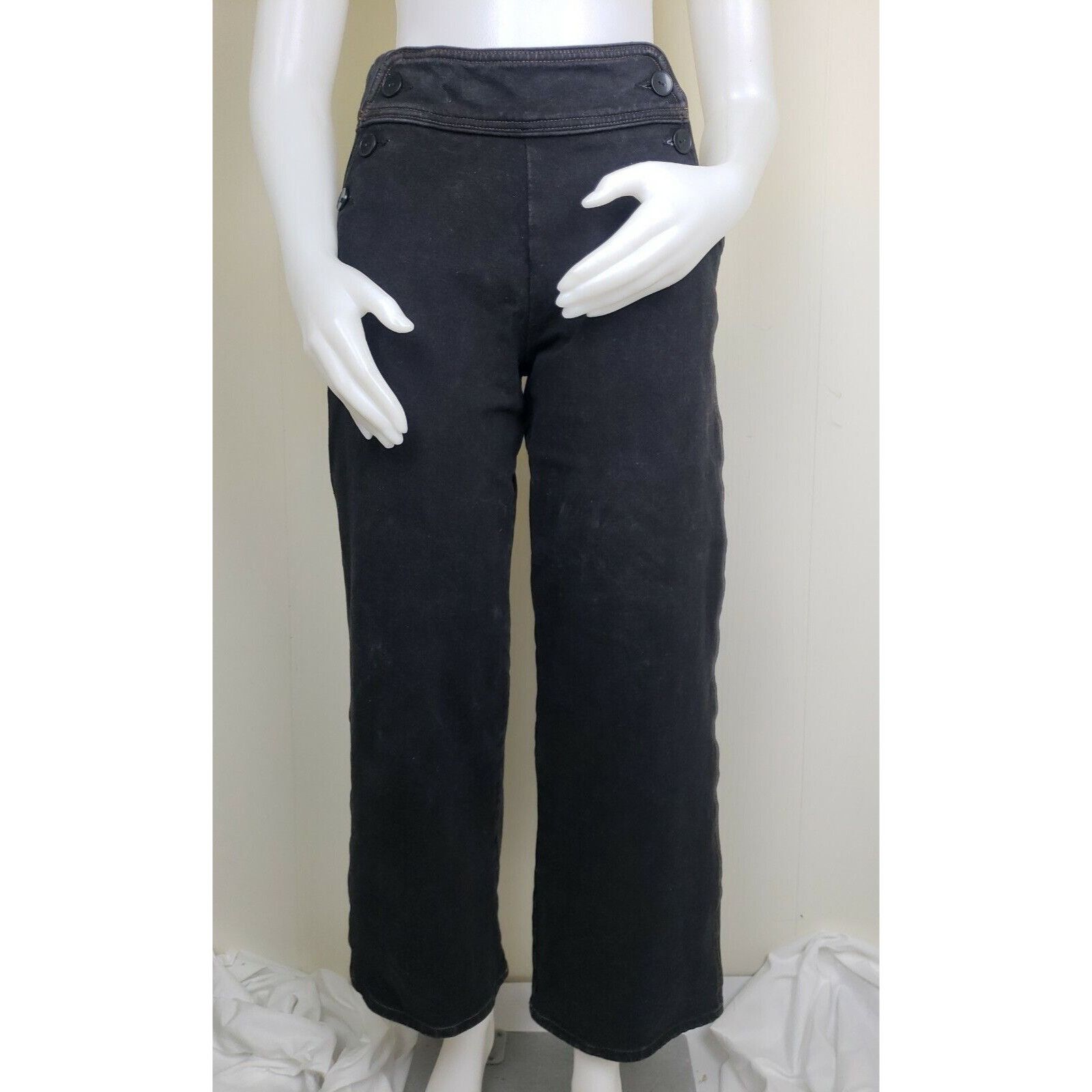 Other TravelSmith Wide Leg Sailor Pants Womens Sz 8 Petite Black B Size 30" / US 8 / IT 44 - 1 Thumbnail