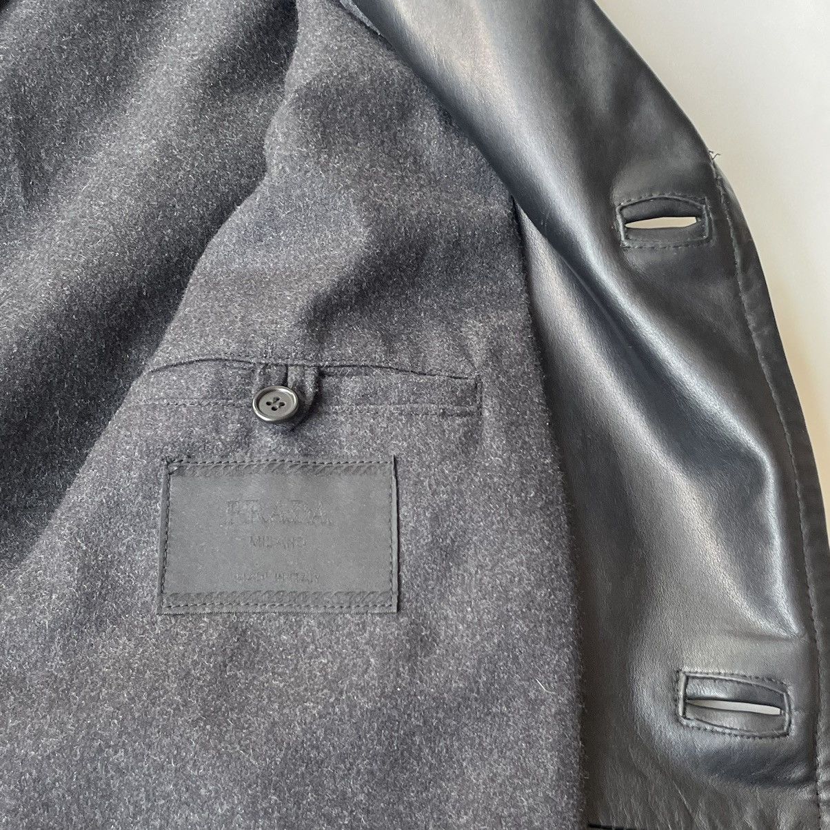 Prada A/W 2000 Black Leather Overcoat Size US XL / EU 56 / 4 - 10 Thumbnail