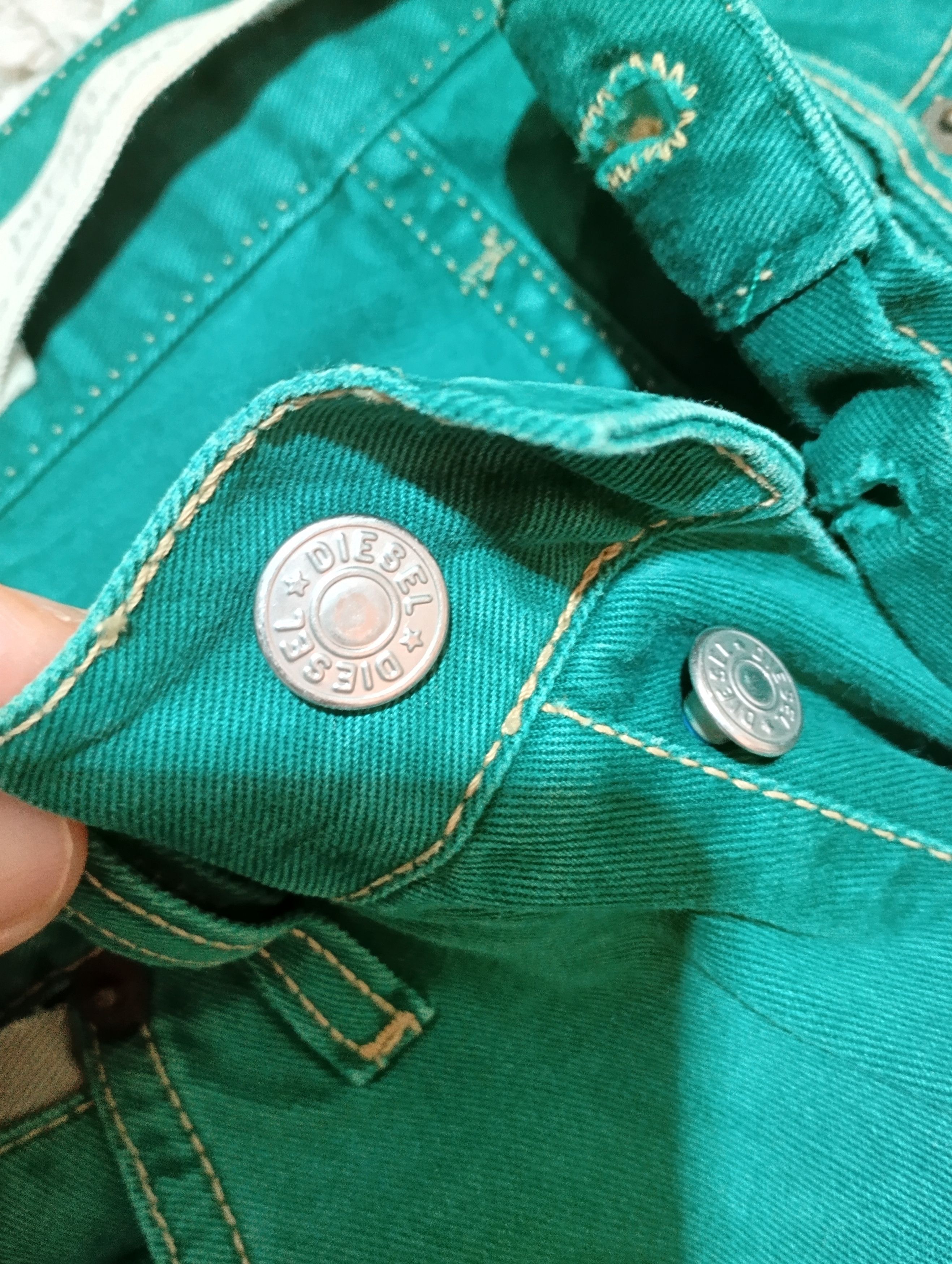 Diesel Vintage 90s Diesel Baggy Skate Denim Pant Perfect Green Hype Size US 33 - 9 Thumbnail