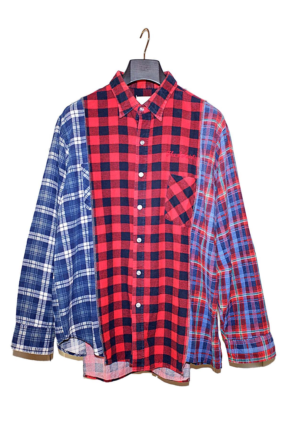 Patchwork Checked Cotton-Flannel Shirt - Multi