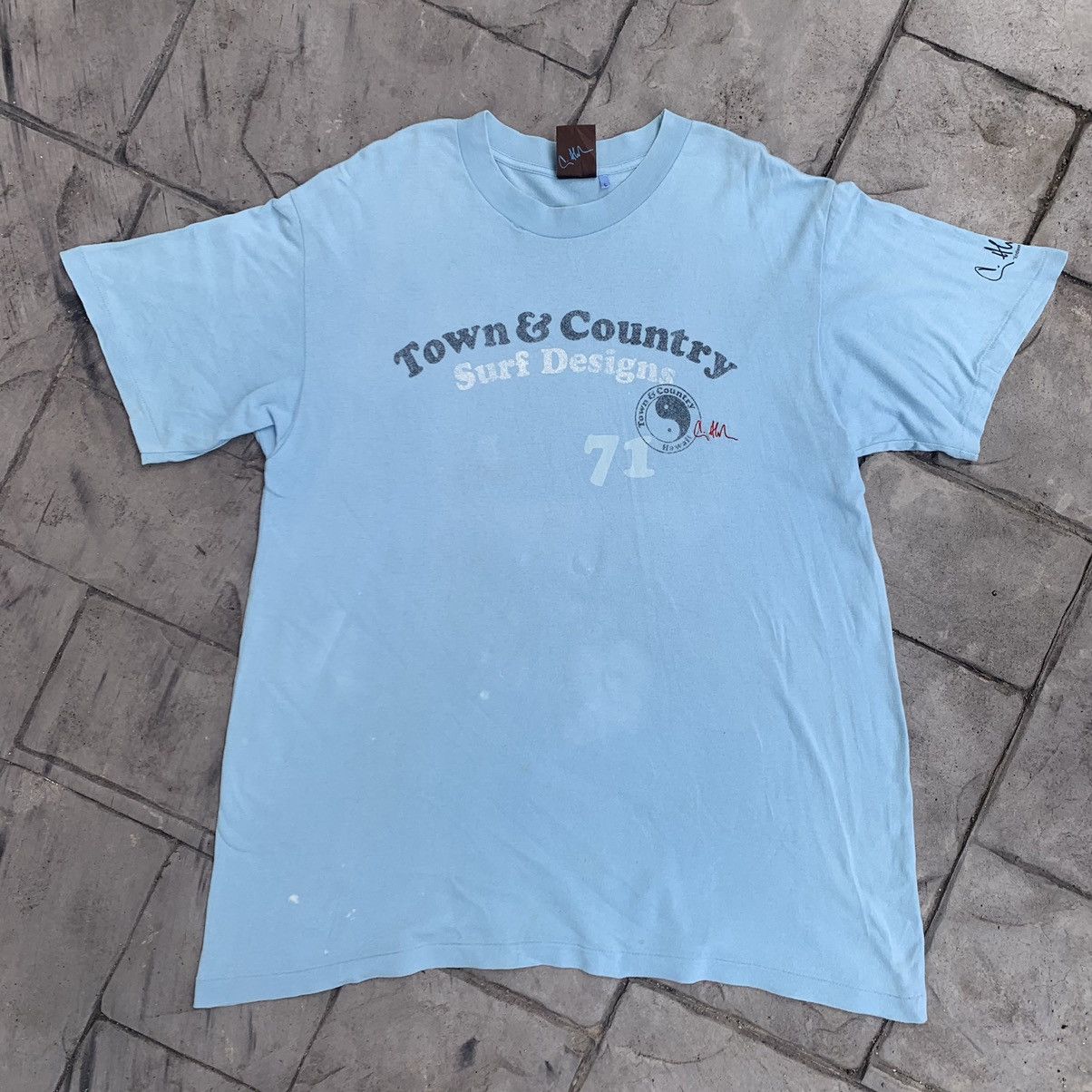 Vintage Thrashed Faded 90s Town&Country Surf Designs Tee Size US L / EU 52-54 / 3 - 2 Thumbnail