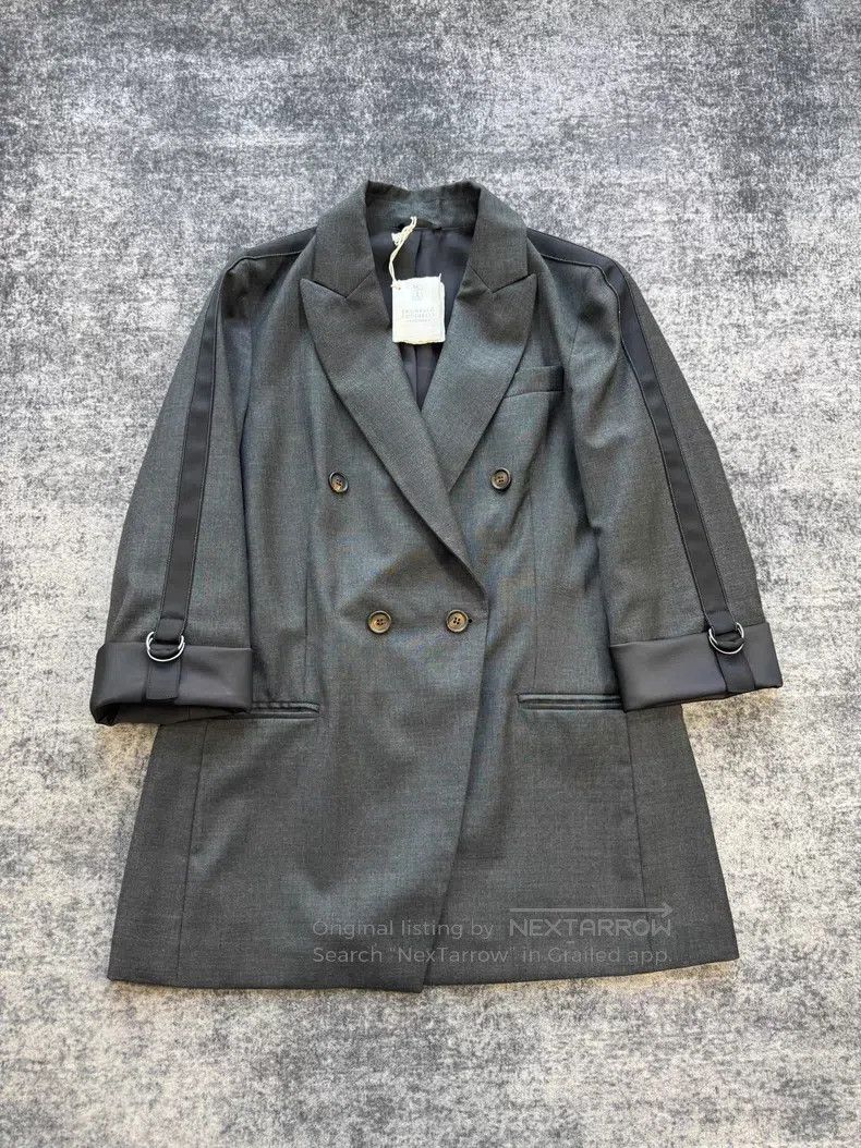 Brunello Cucinelli Brunello Cucinelli New wool double-breasted suit with stud Size S / US 4 / IT 40 - 1 Thumbnail