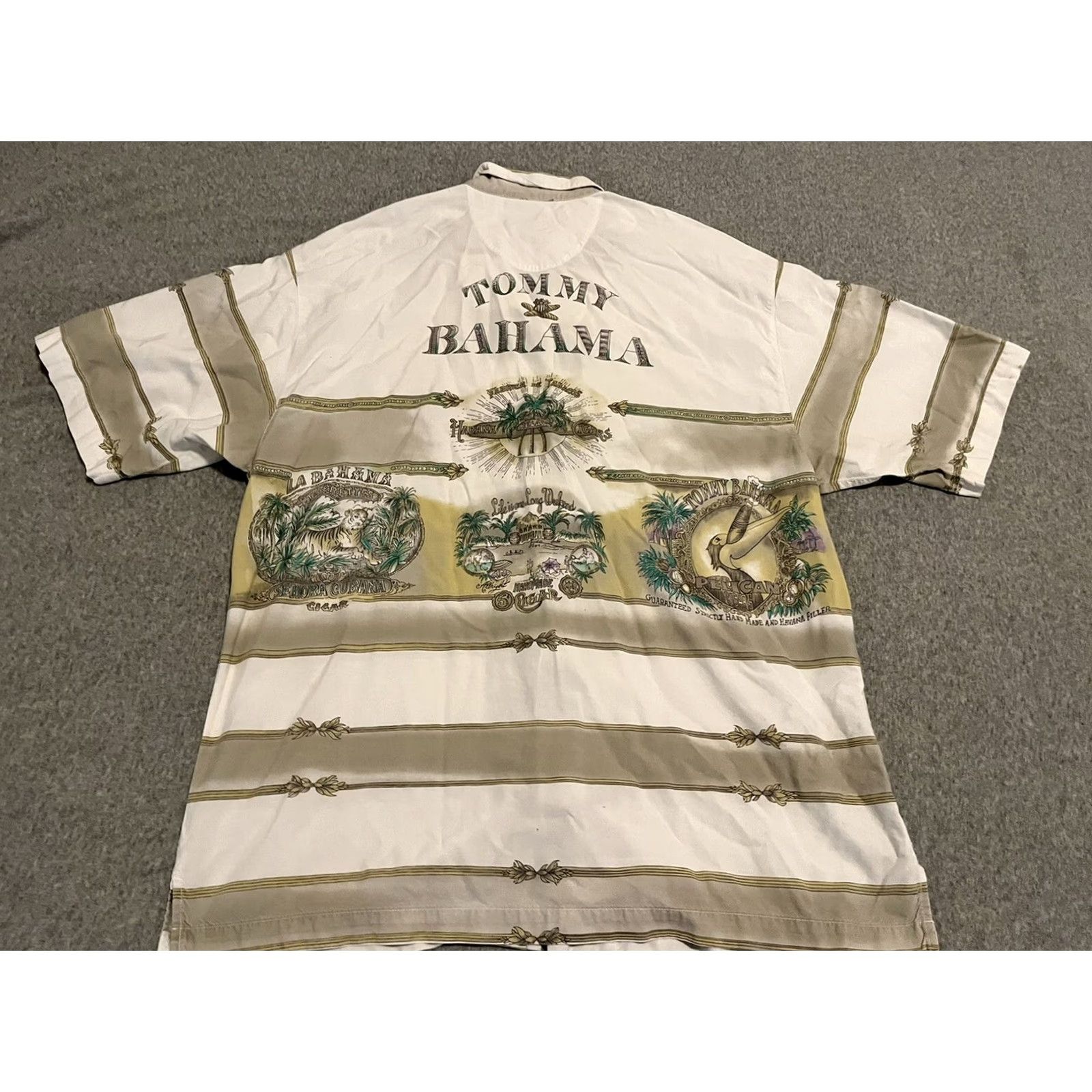 Tommy Bahama Tommy Bahama Cuban Cigars Hawaiian Shirt Mens Large Size US L / EU 52-54 / 3 - 7 Thumbnail