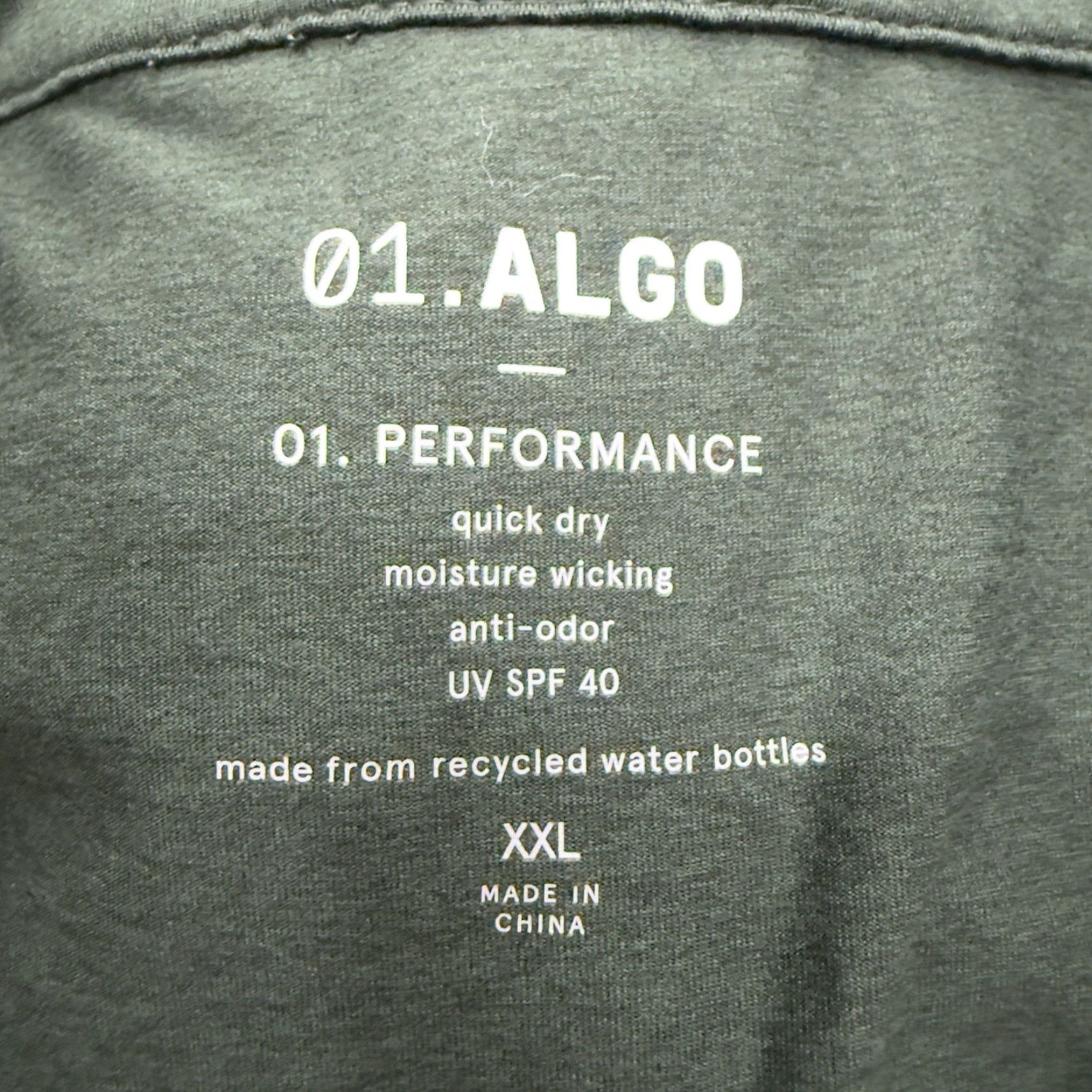 Vintage 01.ALGO Green Athletic Performance Polo Shirt Mens XXL Regular Size Polo Shirt Green Athletic 01.ALGO Mens XXL Size US XXL / EU 58 / 5 - 4 Thumbnail