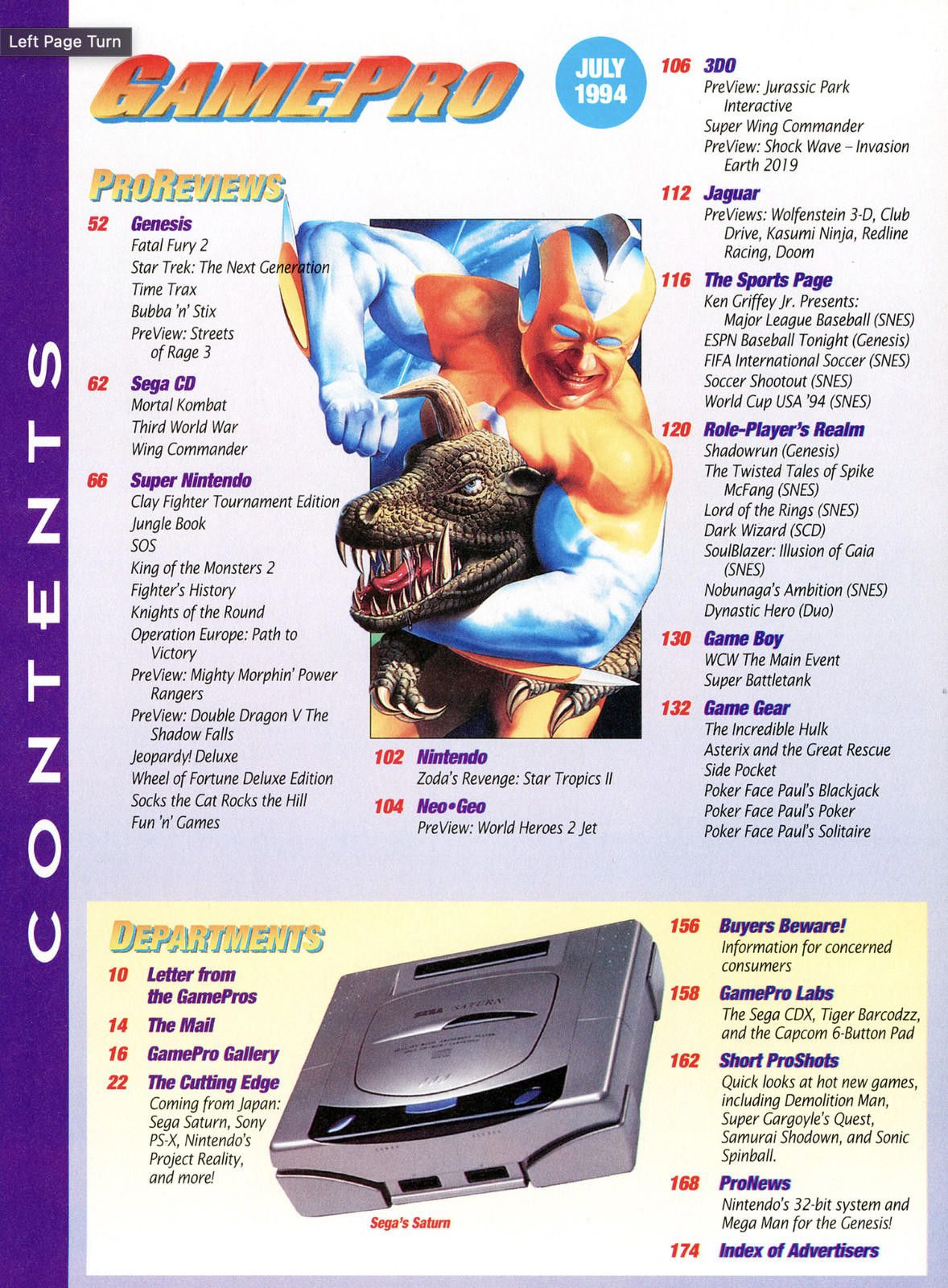Designer Vtg GamePro Magazine July 1994 Street Fighter Metroid SNES Size ONE SIZE - 3 Thumbnail