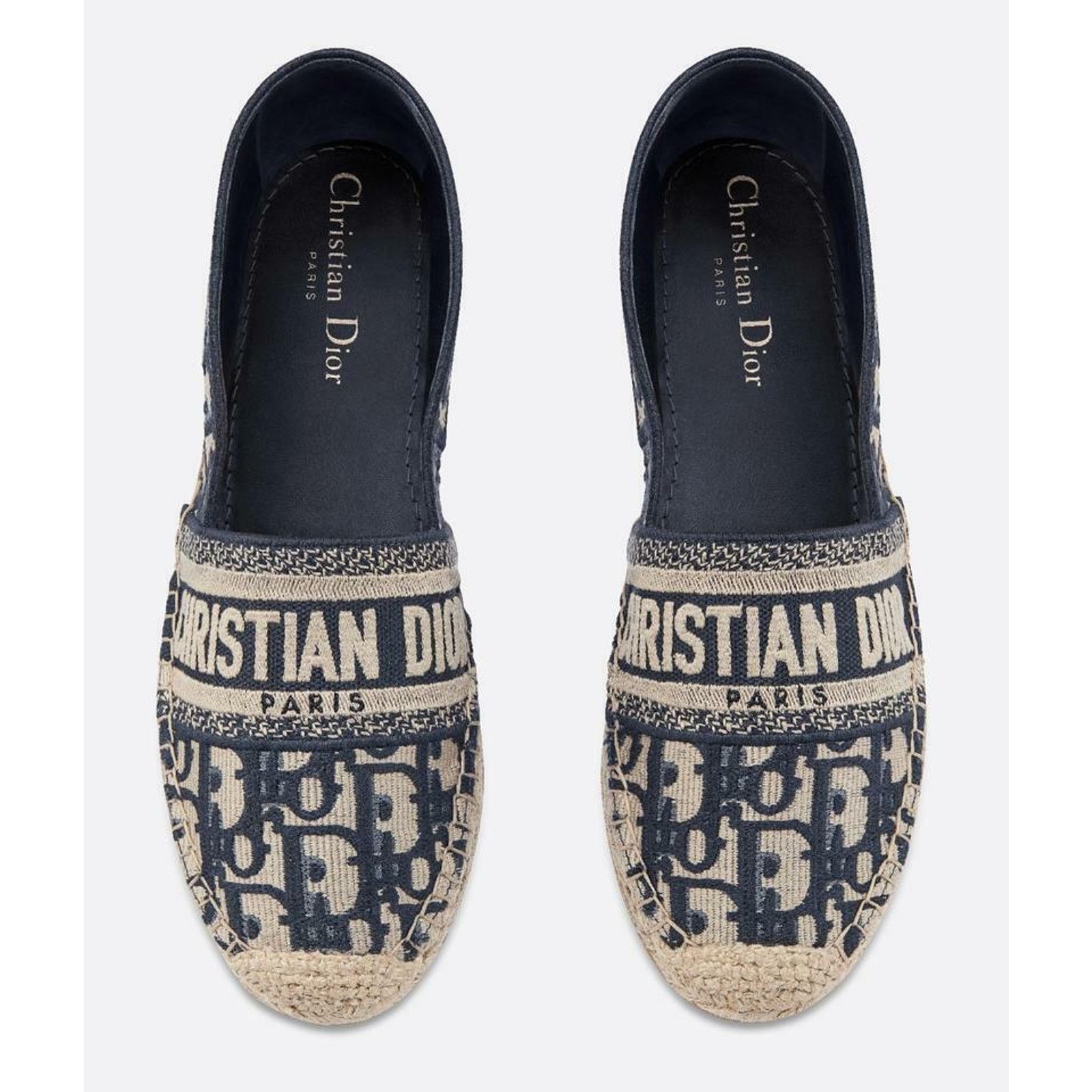 Dior Granville Oblique CD Logo Embroidered Espadrille Flat 36 Size US 6 / IT 36 - 6 Thumbnail