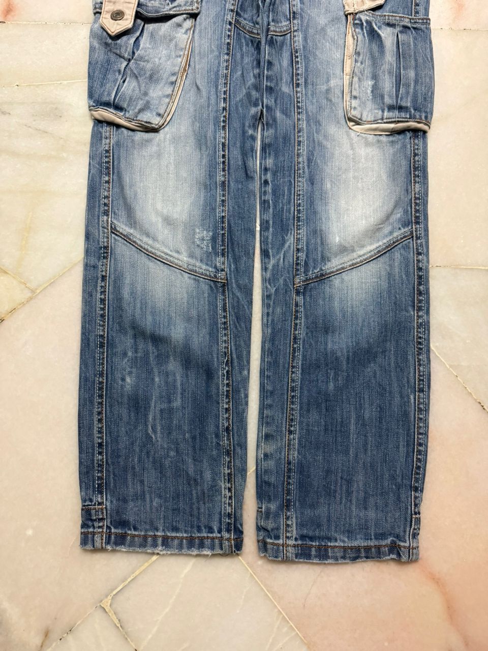 Japanese Brand 💥Insane💥90s DipoxBaxx Sand Washed Distressed Cargo Rare Jean Size US 32 / EU 48 - 10 Thumbnail