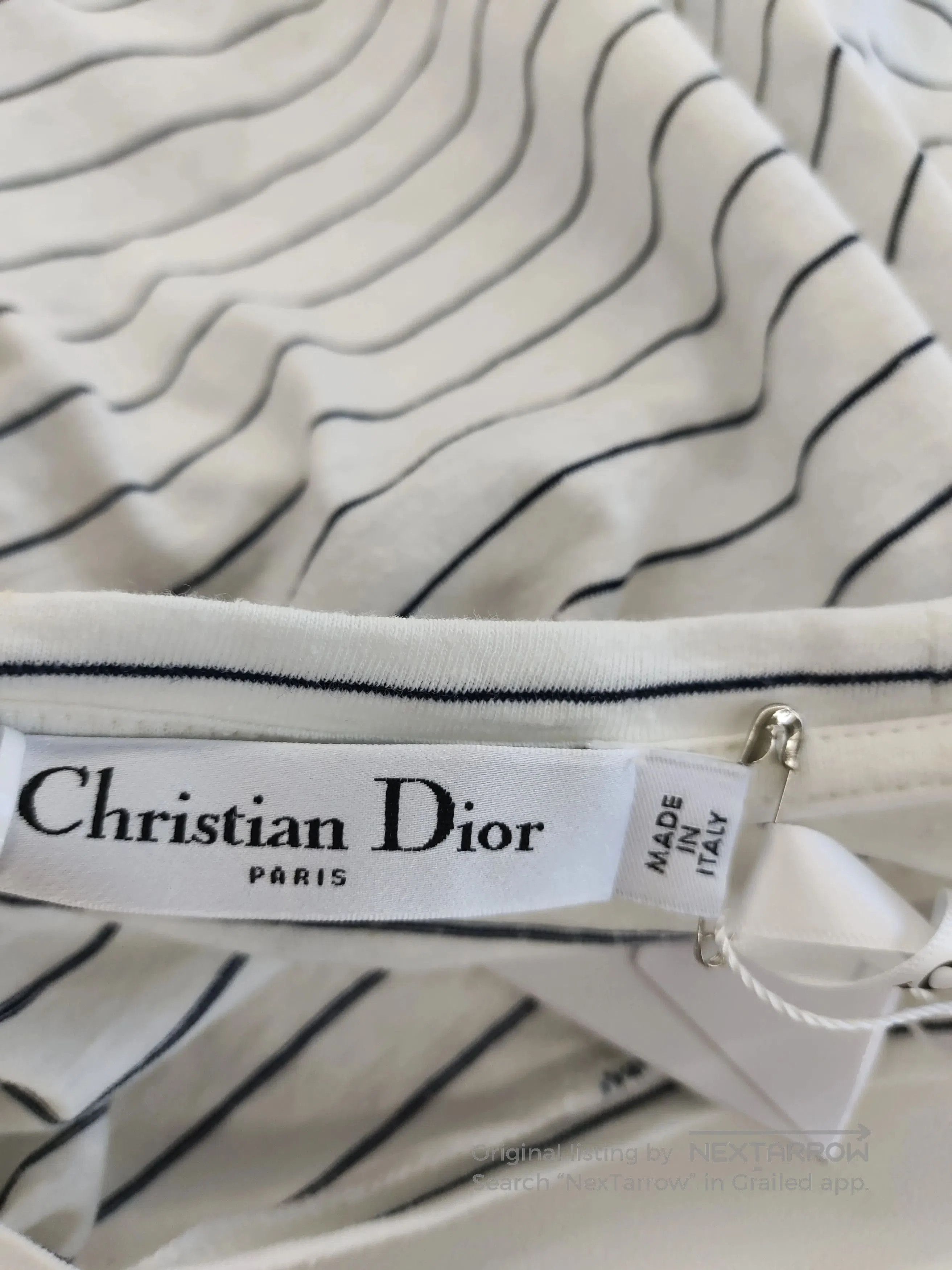 Dior dior striped cotton short sleeve t-shirt. Size US M / EU 48-50 / 2 - 3 Thumbnail