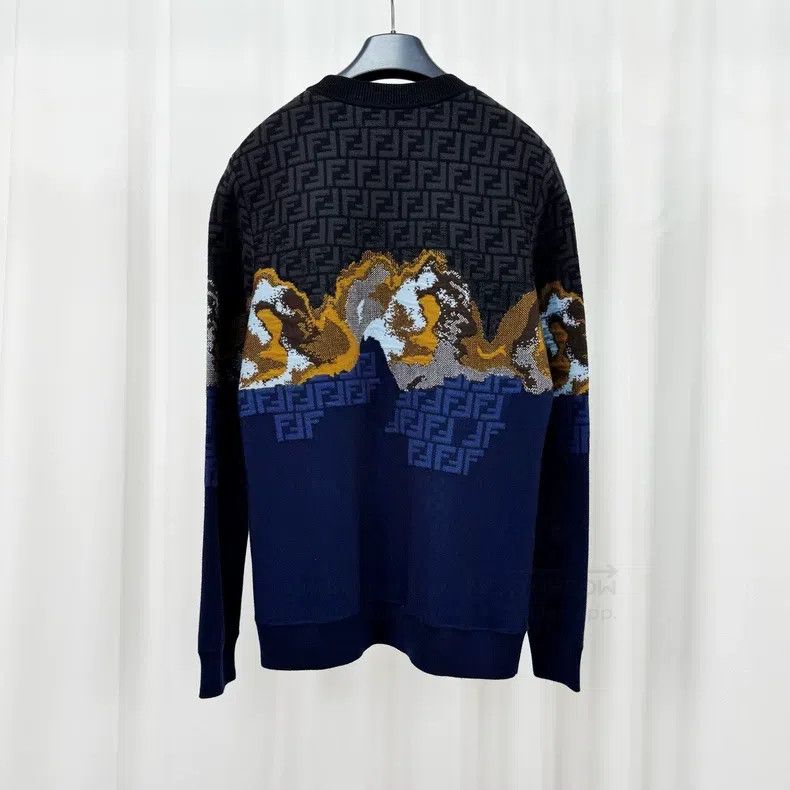 Fendi Fendi Monogrammed Full Print Knitted Sweater Size US S / EU 44-46 / 1 - 2 Thumbnail
