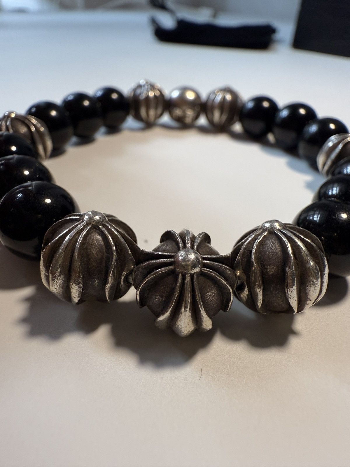 Chrome Hearts Chrome hearts onyx 10mm beads bracelet Size ONE SIZE - 8 Thumbnail