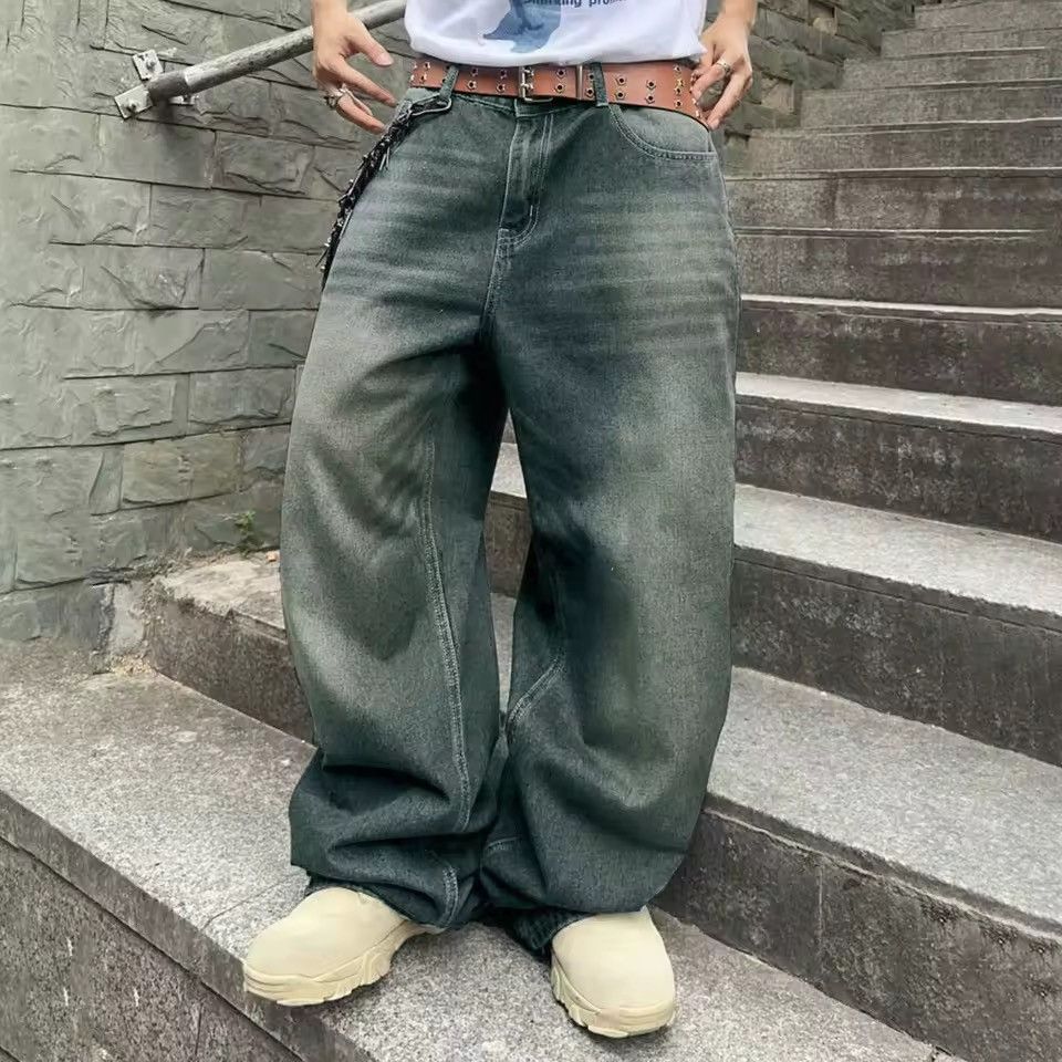 VIBE Solid Color Simple Style Baggy Jeans Daily Size US 33 - 1 Thumbnail