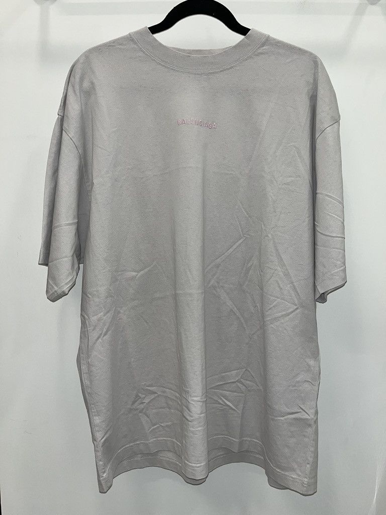 Balenciaga Balenciaga Back Medium Fit T-shirt Dirty White / Baby Pink Size US M / EU 48-50 / 2 - 2 Thumbnail