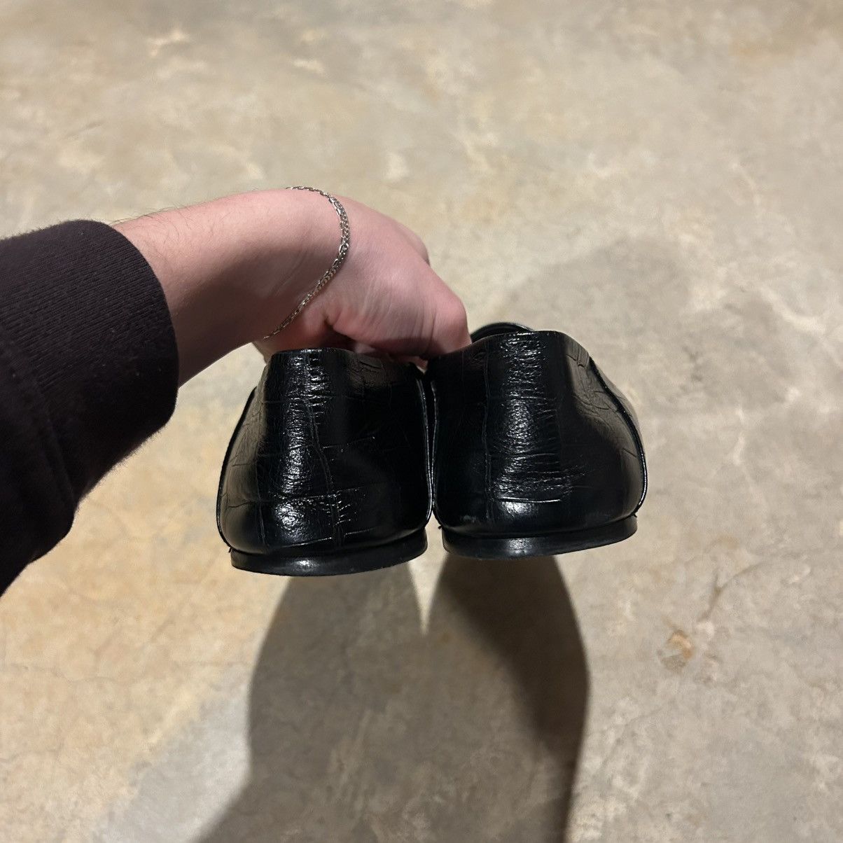 Balenciaga × Designer Balenciaga Cosy Flat Croc Embossed Leather Loafers US 9 Size US 9 / EU 42 - 7 Thumbnail