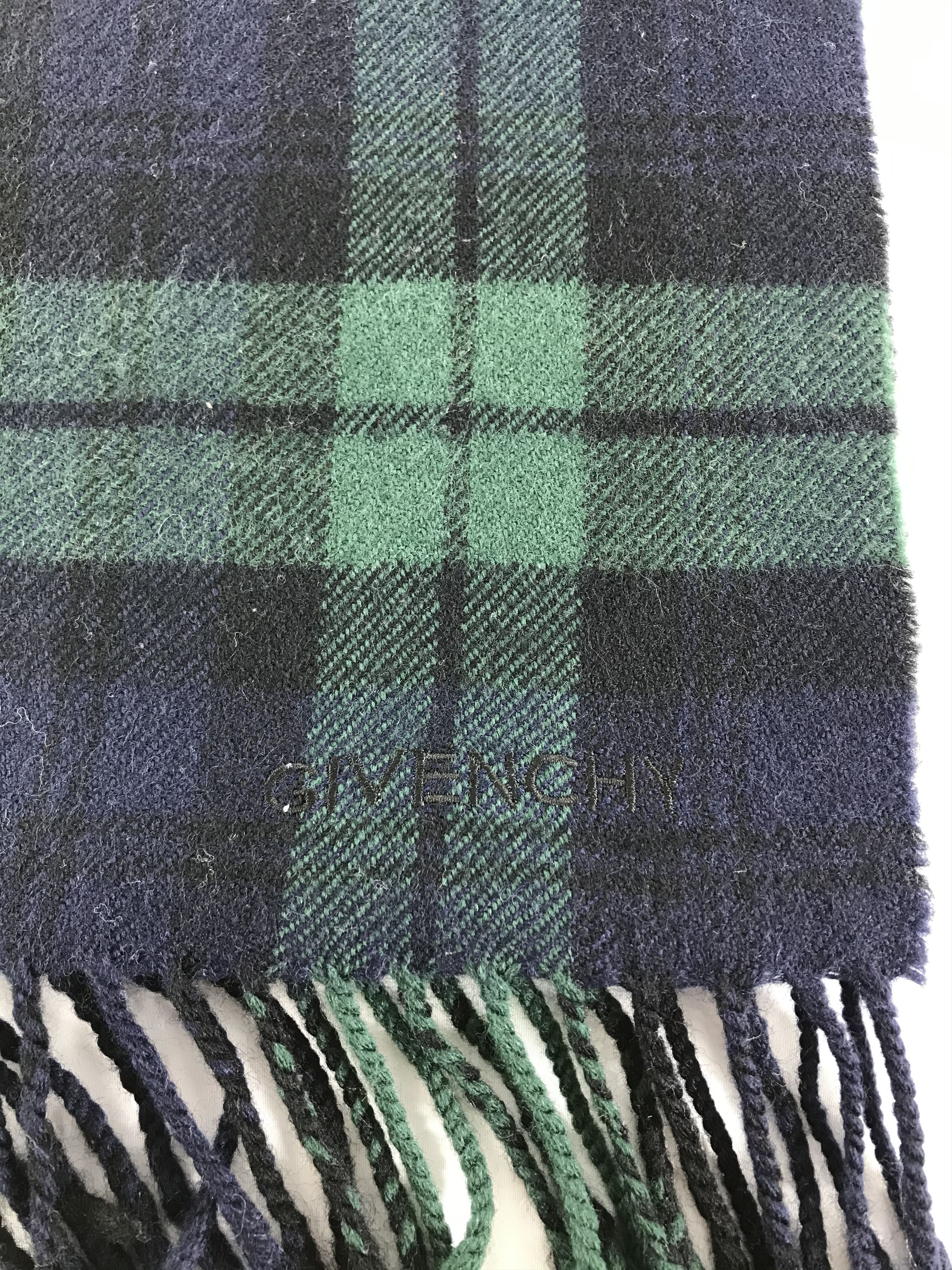 Givenchy Givenchy Tartan Wool Scarf Muffler Neck Wrap V268 Size ONE SIZE - 4 Thumbnail