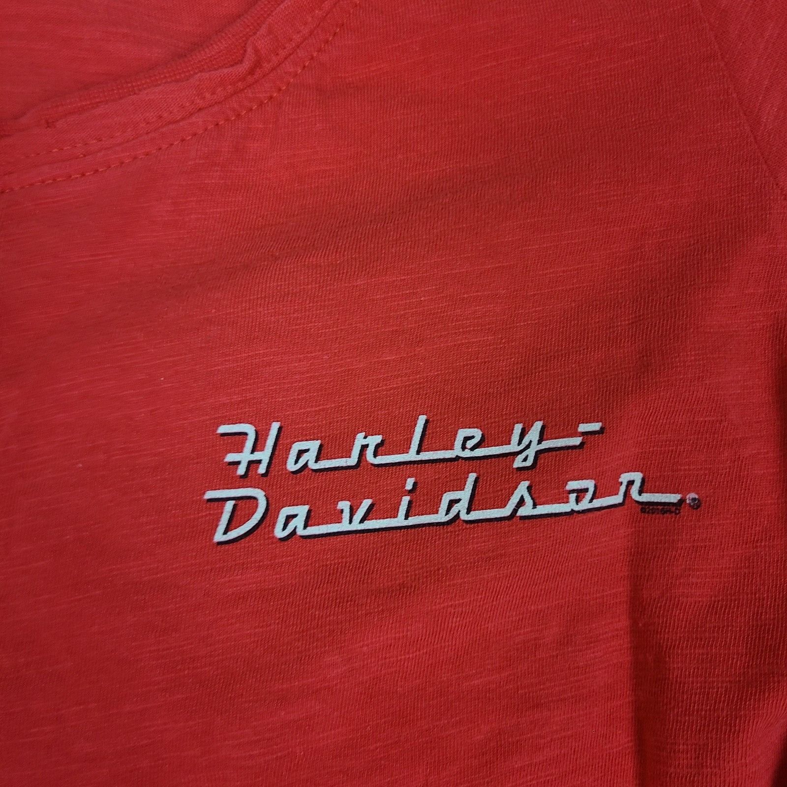 Harley Davidson Harley Davidson Women's Size Medium Long Sleeve Shirt Red De Size M / US 6-8 / IT 42-44 - 3 Thumbnail