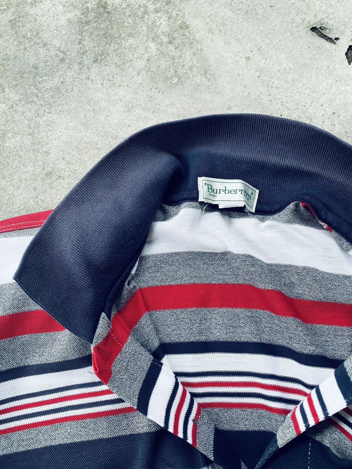 Burberry Vintage 90s Burberry Striped Polo Tees Size US L / EU 52-54 / 3 - 18 Thumbnail