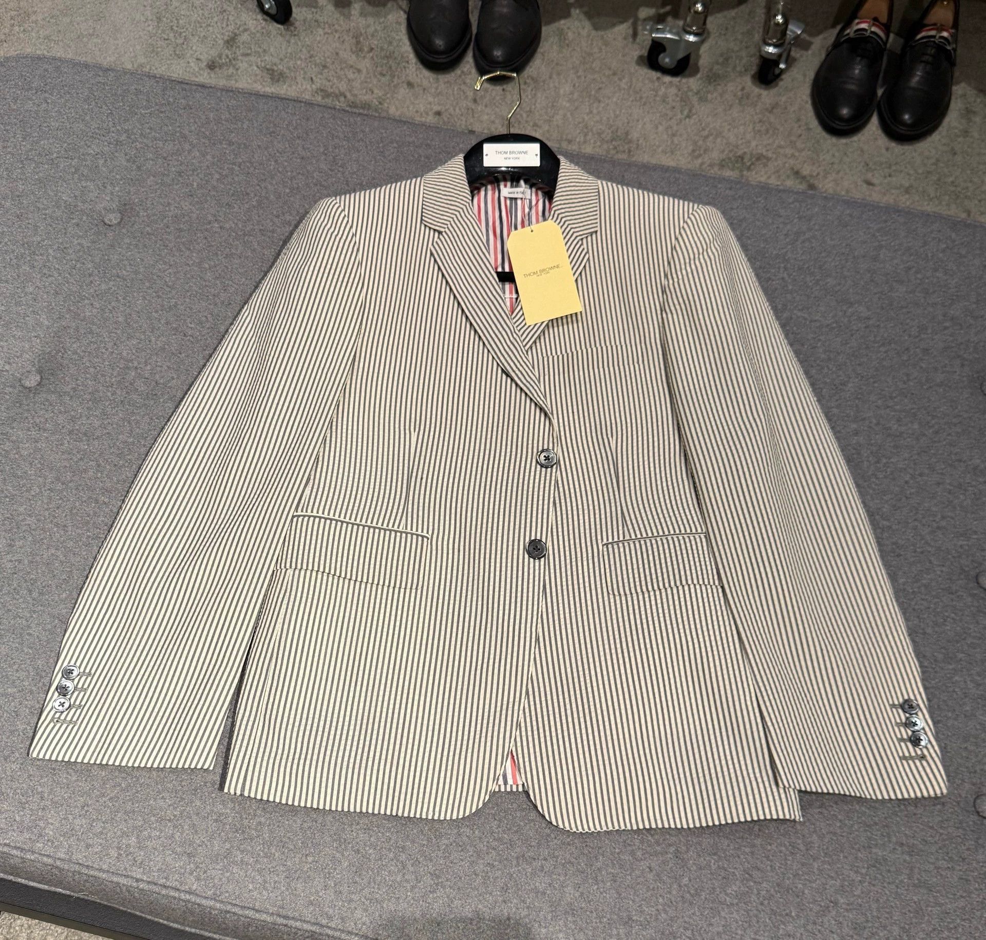 Thom Browne Thom Browne Classic Seersucker Suit Size 2 New Size US M / EU 48-50 / 2 - 3 Thumbnail
