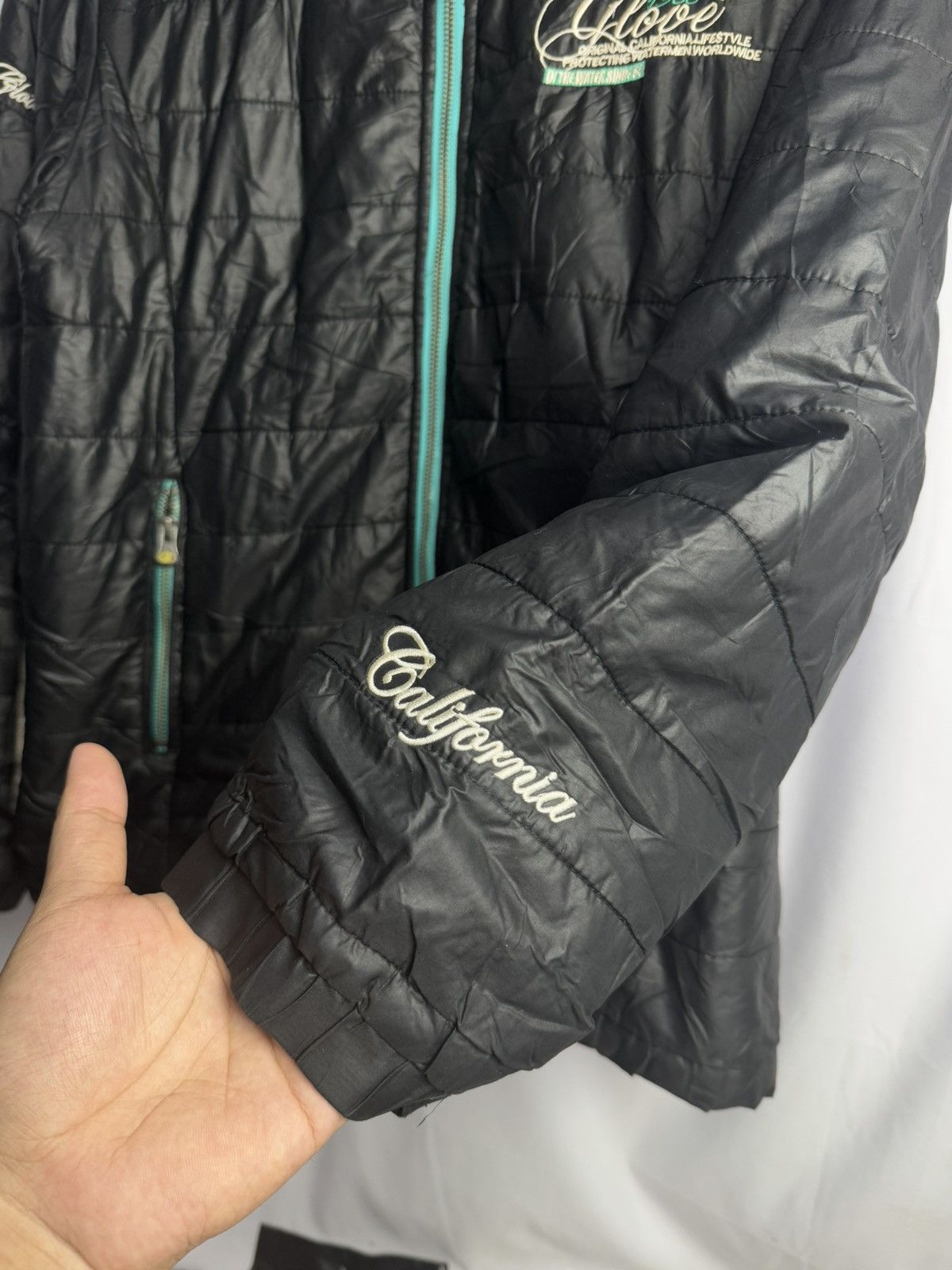 If Six Was Nine × Japanese Brand × Le Grande Bleu (L.G.B.) Bono Poem Puffer Body Glove Hoodie Jacket Size US L / EU 52-54 / 3 - 8 Thumbnail