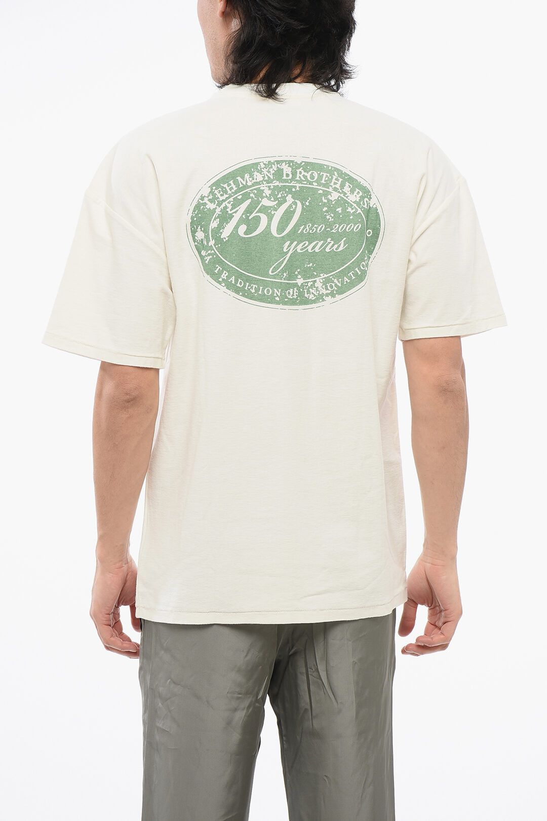 1989 STUDIO og1mm0725 Crewneck Cotton T-Shirt in White Size US S / EU 44-46 / 1 - 6 Thumbnail