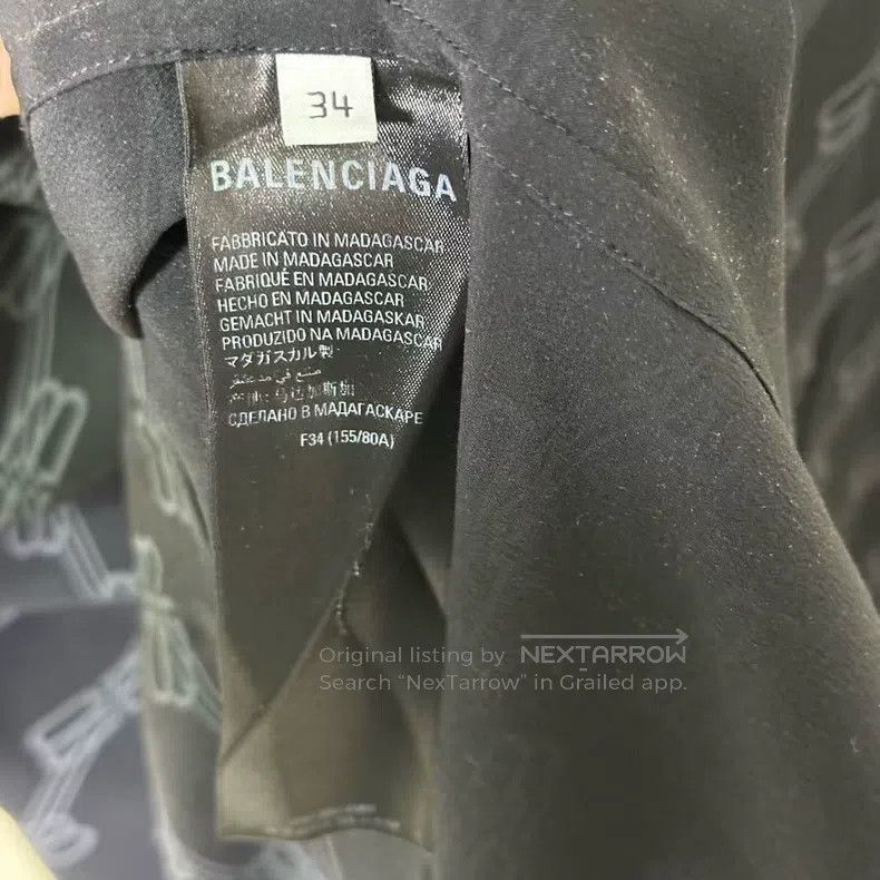 Balenciaga Balenciaga Full Logo Double B Shirt Size XXS / US 00 / IT 34 - 4 Thumbnail