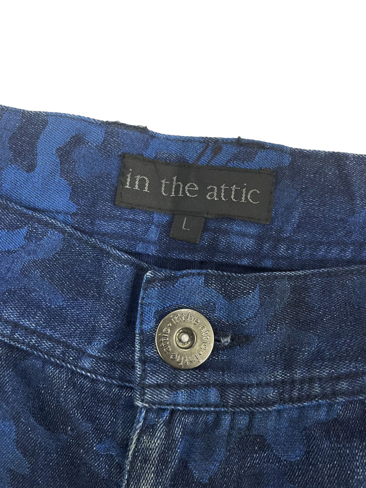 In The Attic InTheAttic Japan Blue Camo Cargo Jeans Size US 34 / EU 50 - 7 Thumbnail